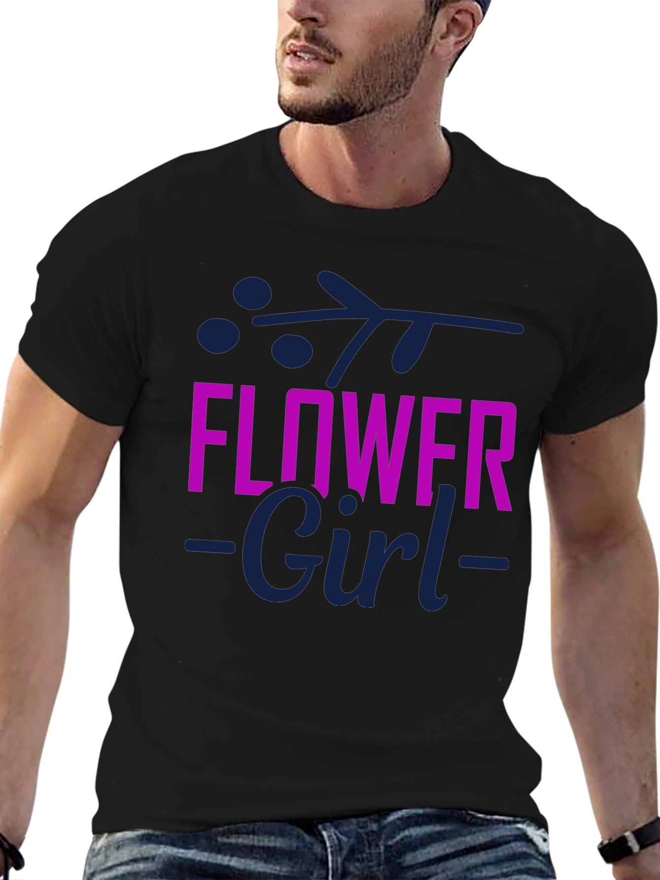 Flower Girl T-Shirt - Cute Floral Design