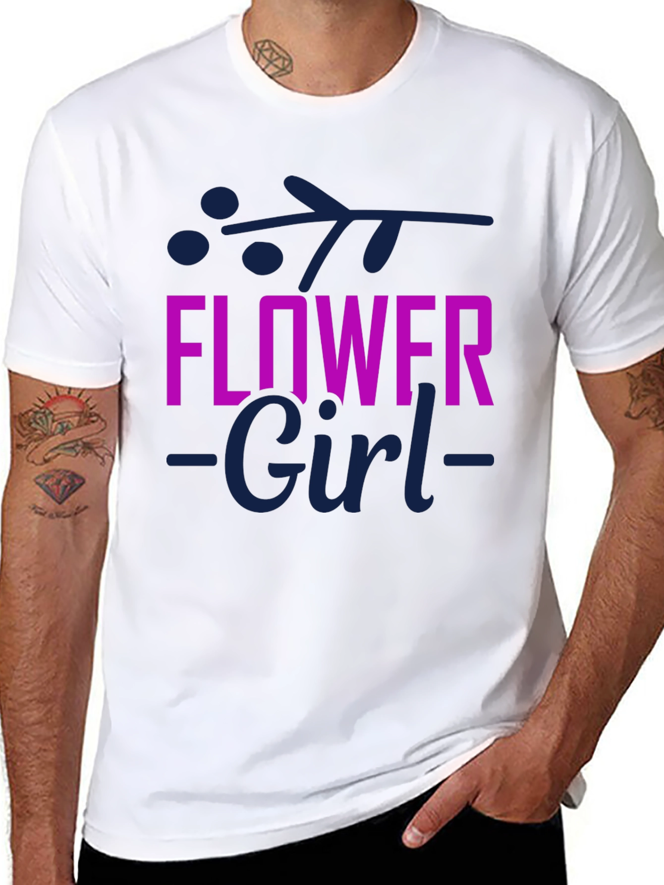 Flower Girl T-Shirt - Cute Floral Design
