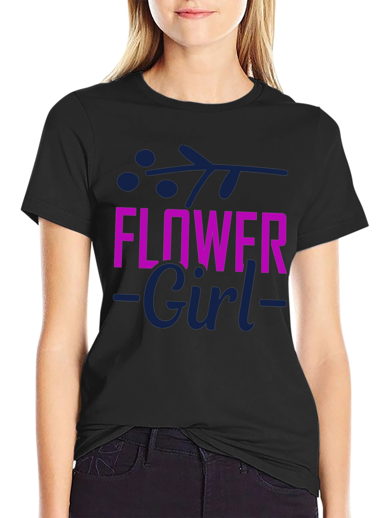 Flower Girl T-Shirt - Cute Floral Design