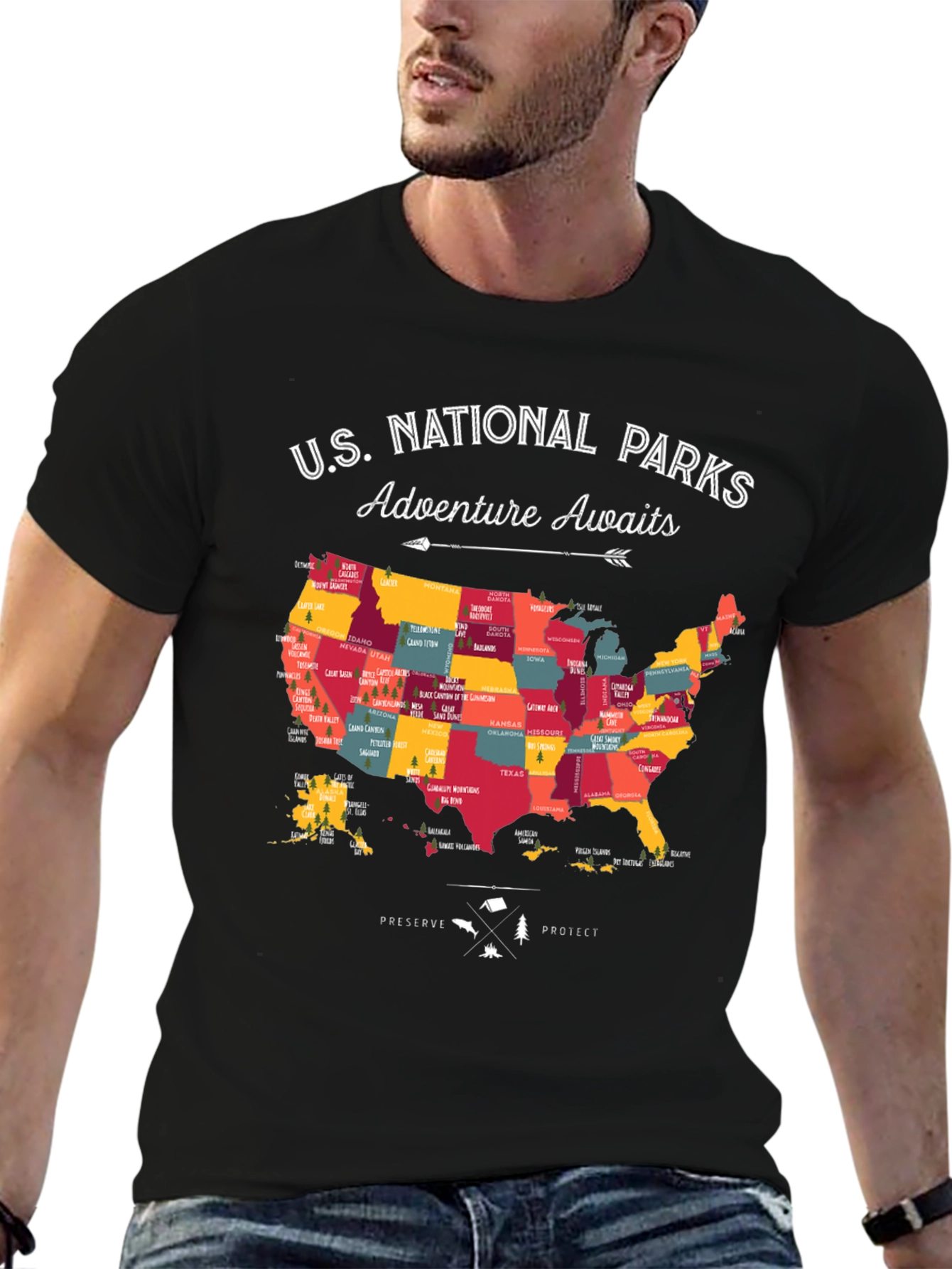 US National Parks Adventure Awaits T-Shirt