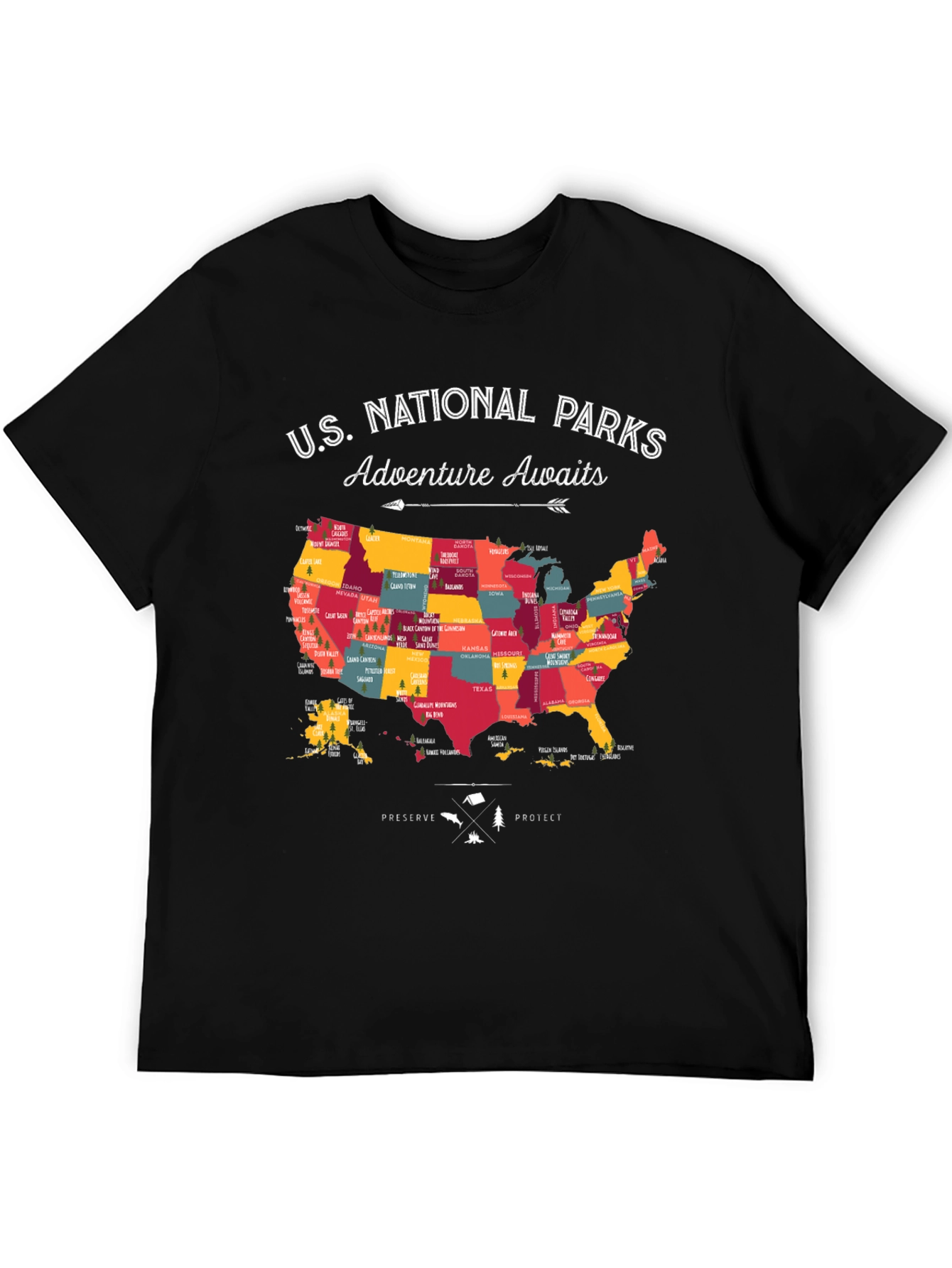 US National Parks Adventure Awaits T-Shirt