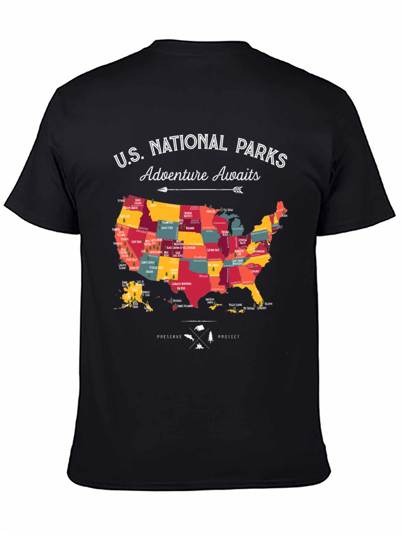 US National Parks Adventure Awaits T-Shirt