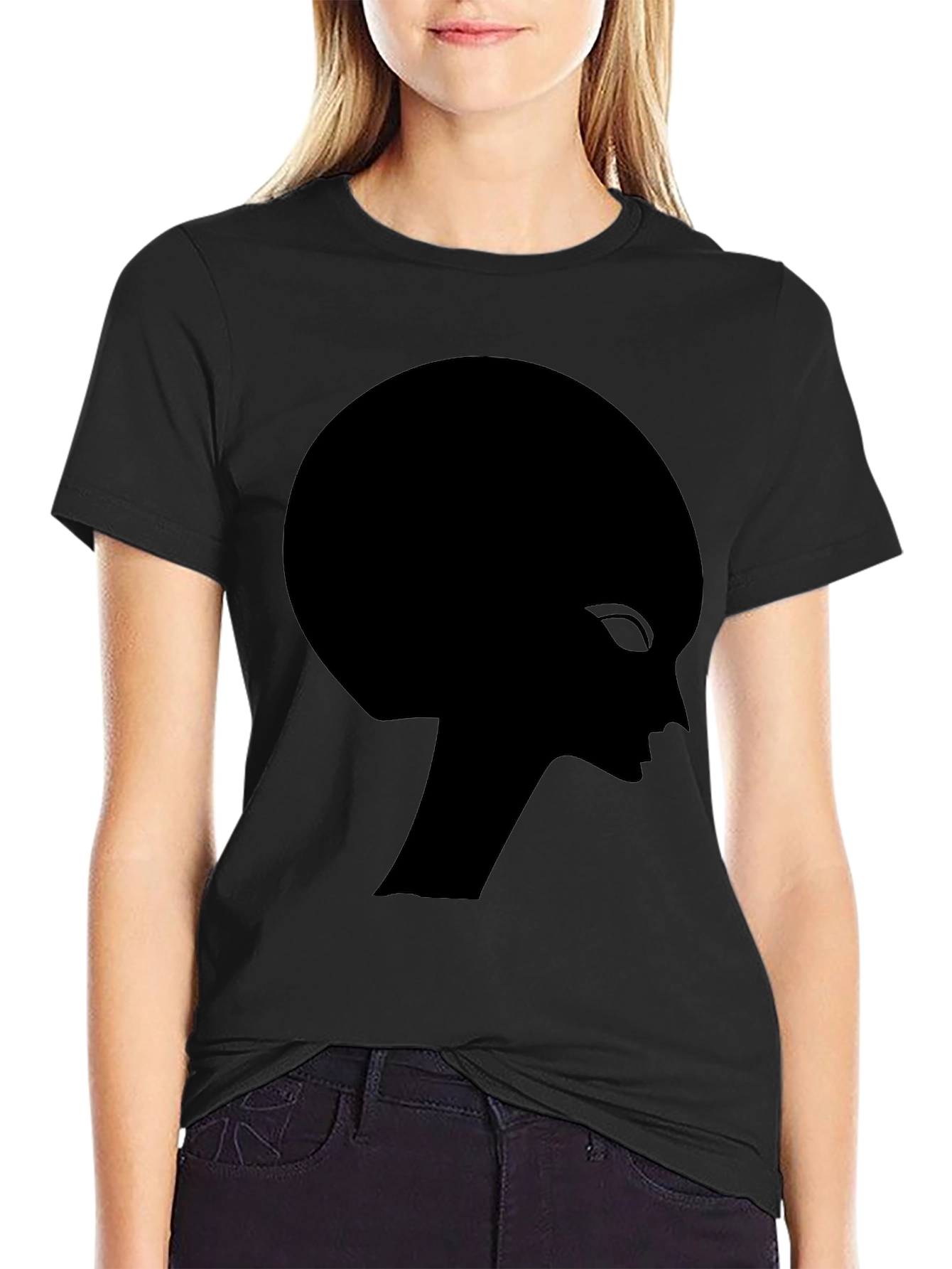 Alien Profile Black T-Shirt