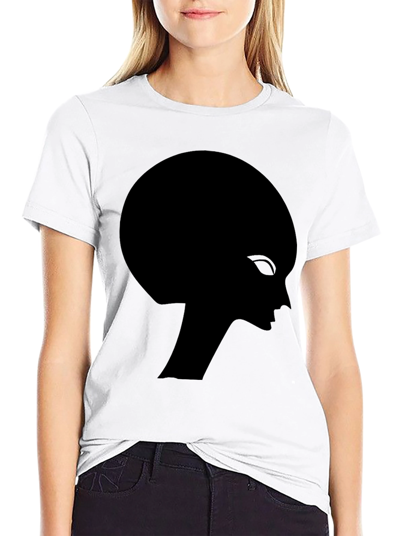 Alien Profile Black T-Shirt