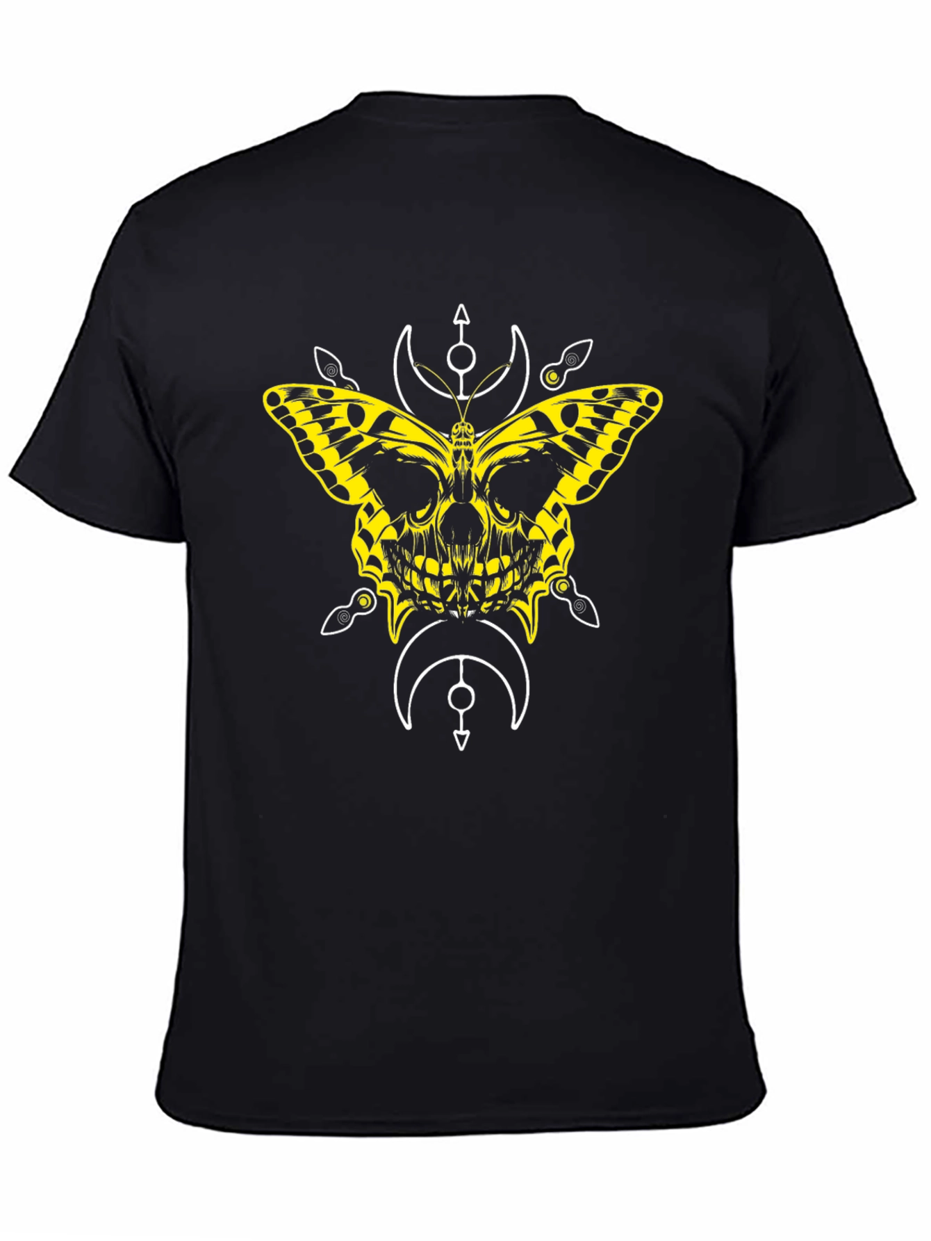Butterfly Skull Graphic Tee - Black T-Shirt