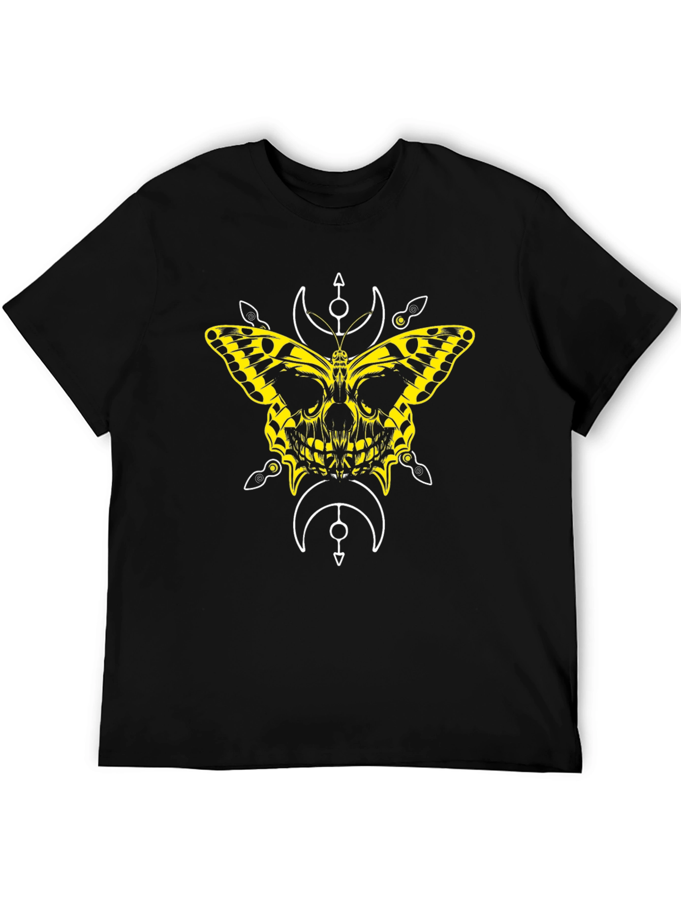 Butterfly Skull Graphic Tee - Black T-Shirt