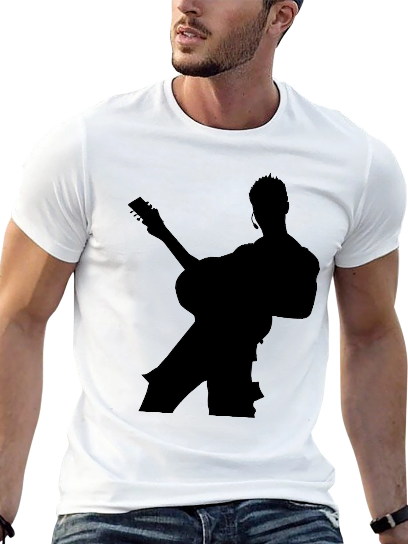 Silhouette Guitarist Graphic T-Shirt
