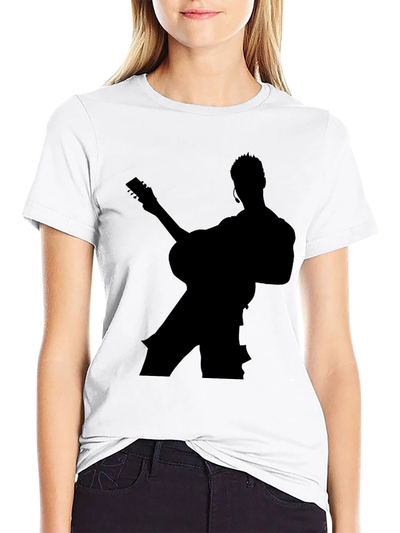 Silhouette Guitarist Graphic T-Shirt