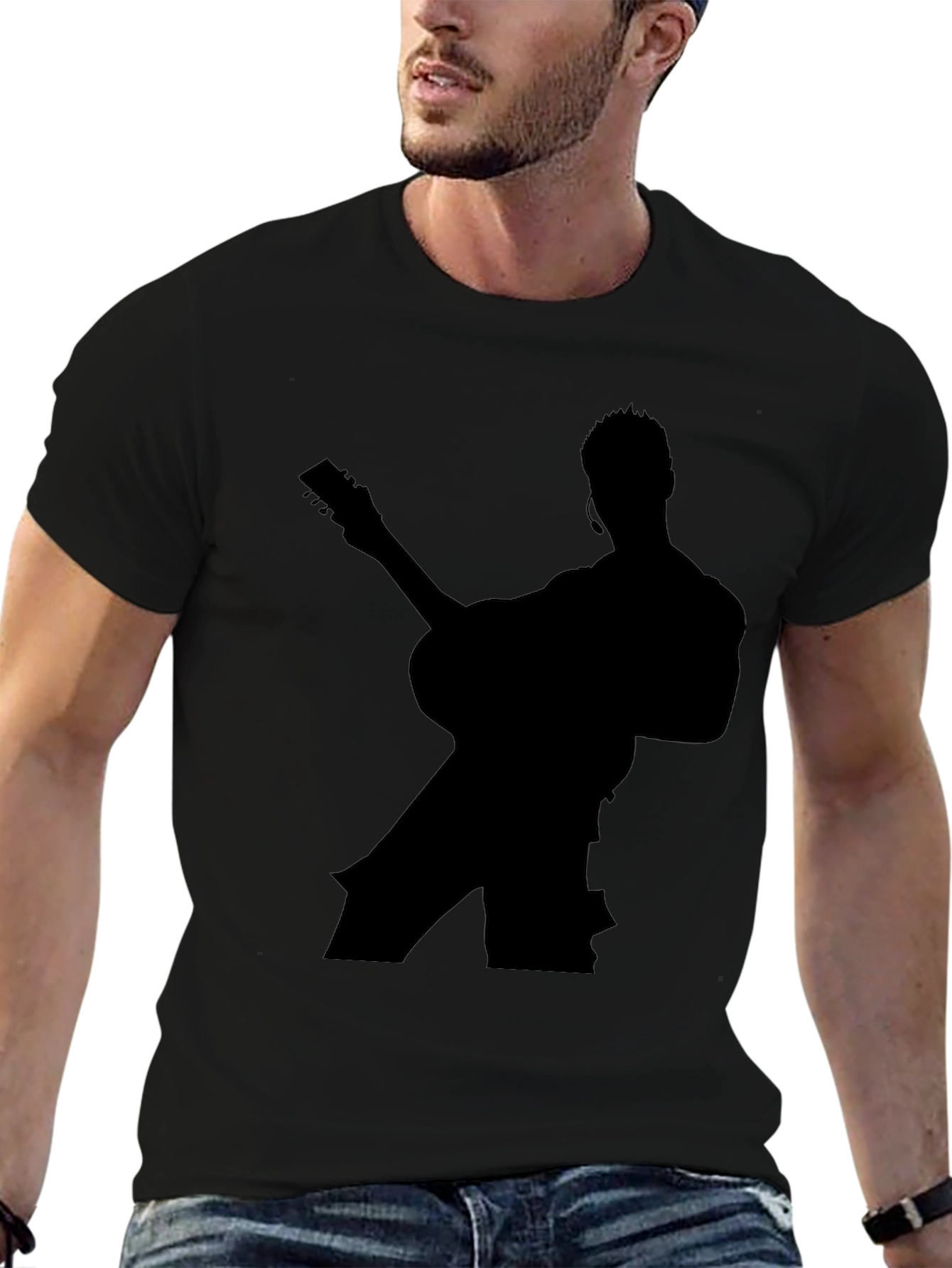 Silhouette Guitarist Graphic T-Shirt