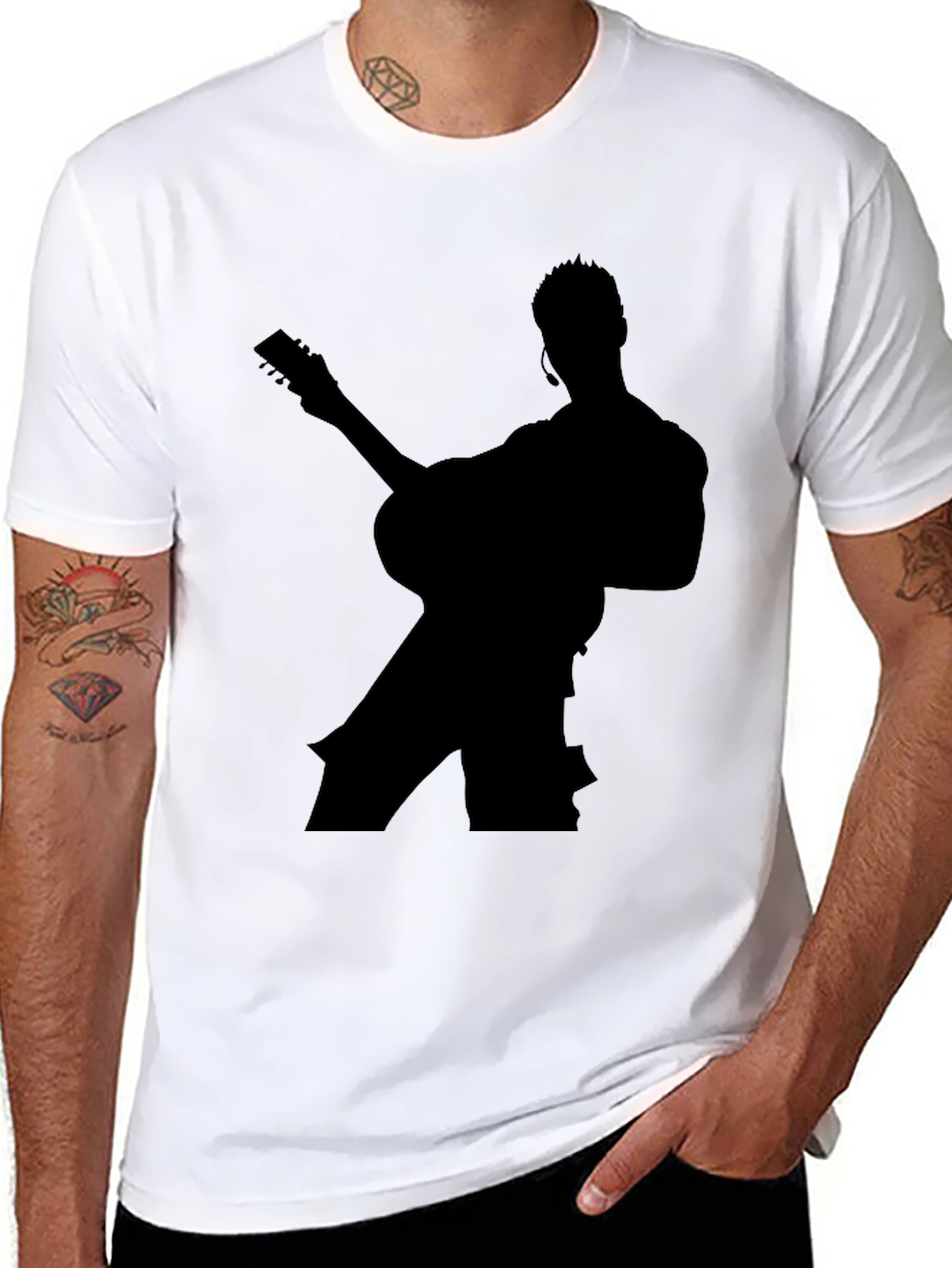 Silhouette Guitarist Graphic T-Shirt