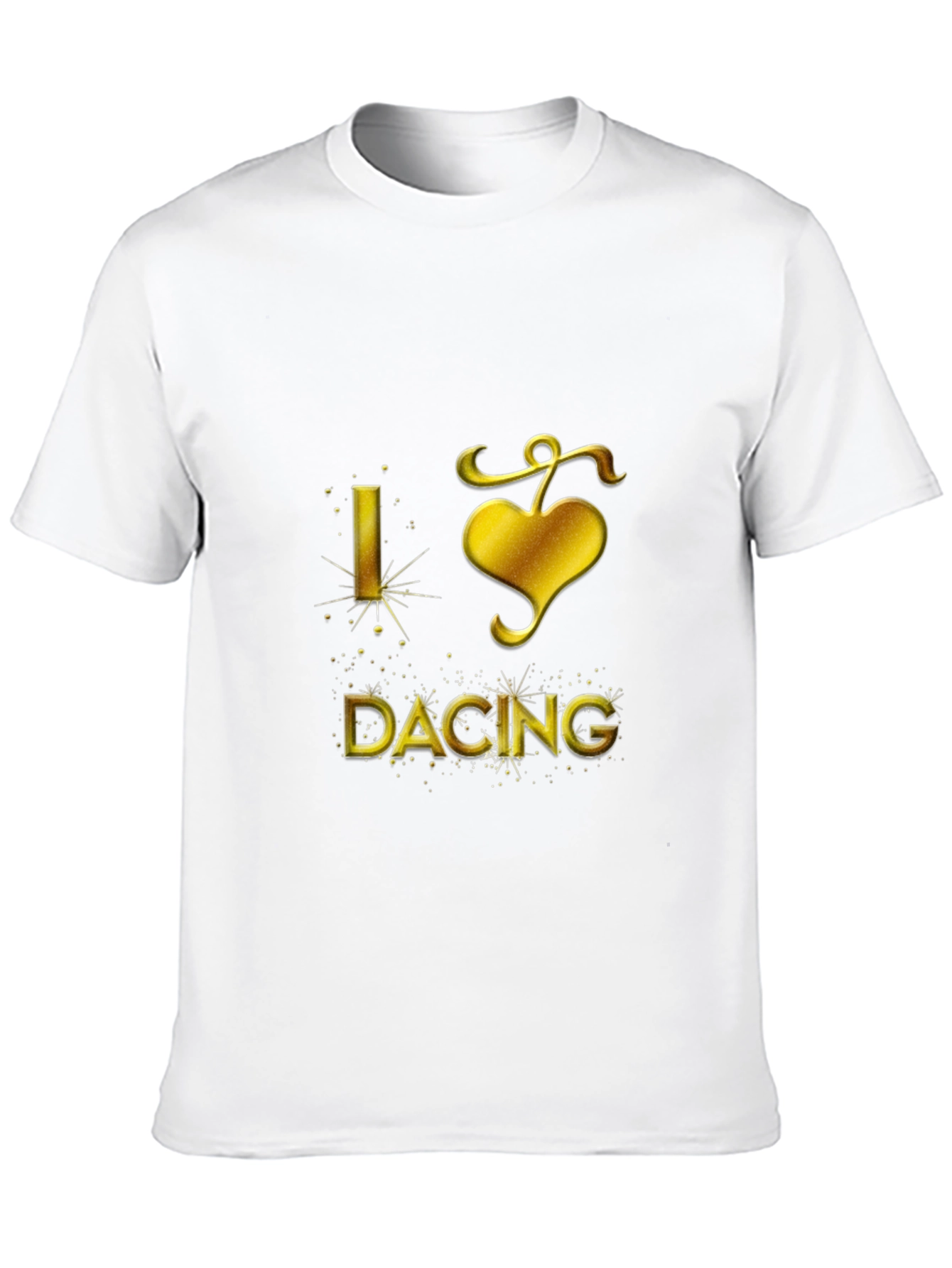 I Love Dancing Graphic Tee - Gold on Black