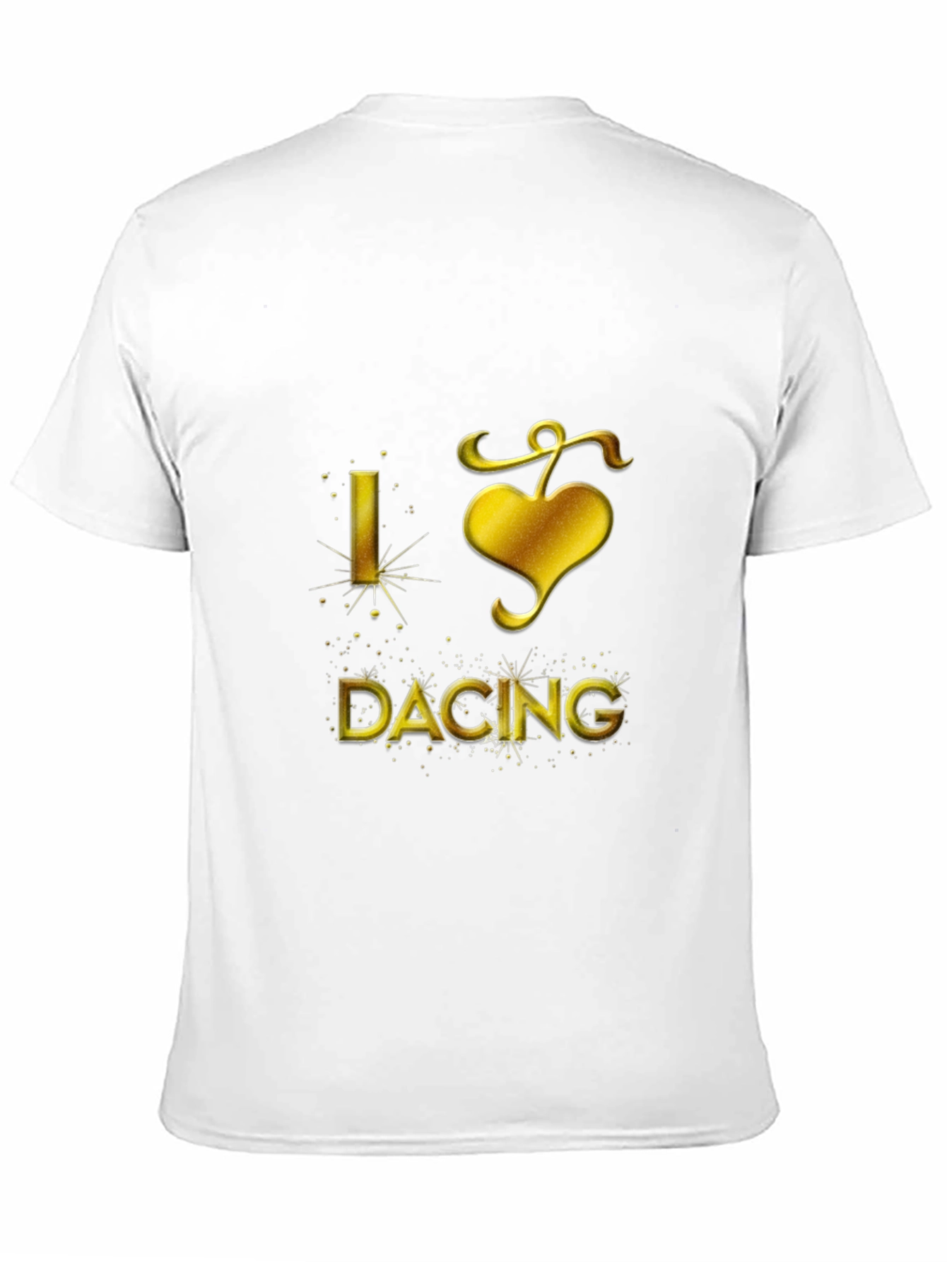 I Love Dancing Graphic Tee - Gold on Black