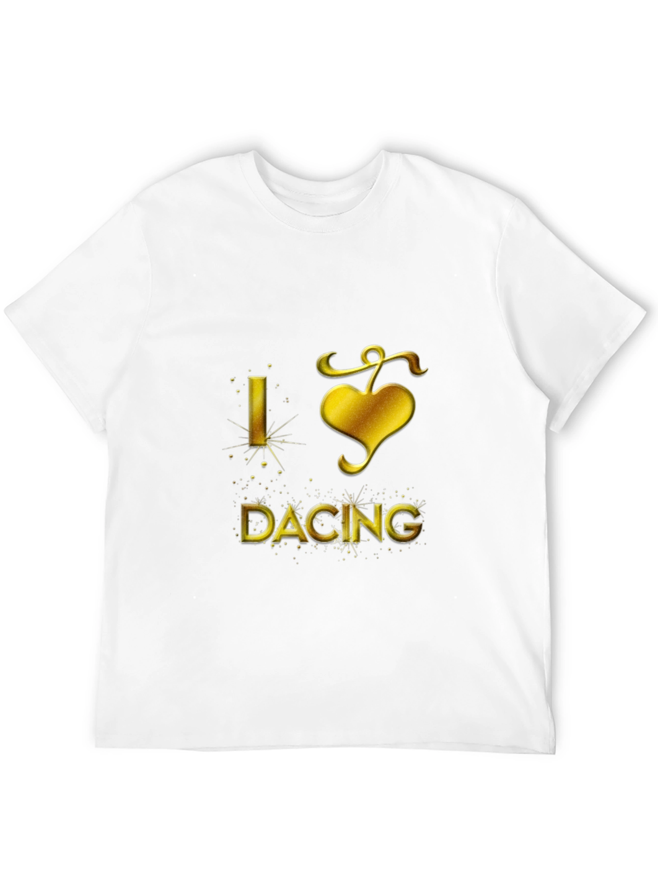I Love Dancing Graphic Tee - Gold on Black