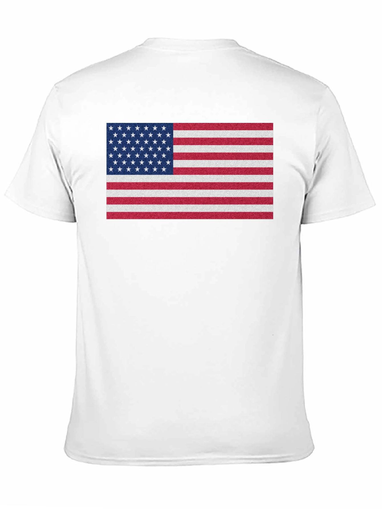 American Flag Graphic Print Crew Neck T-Shirt
