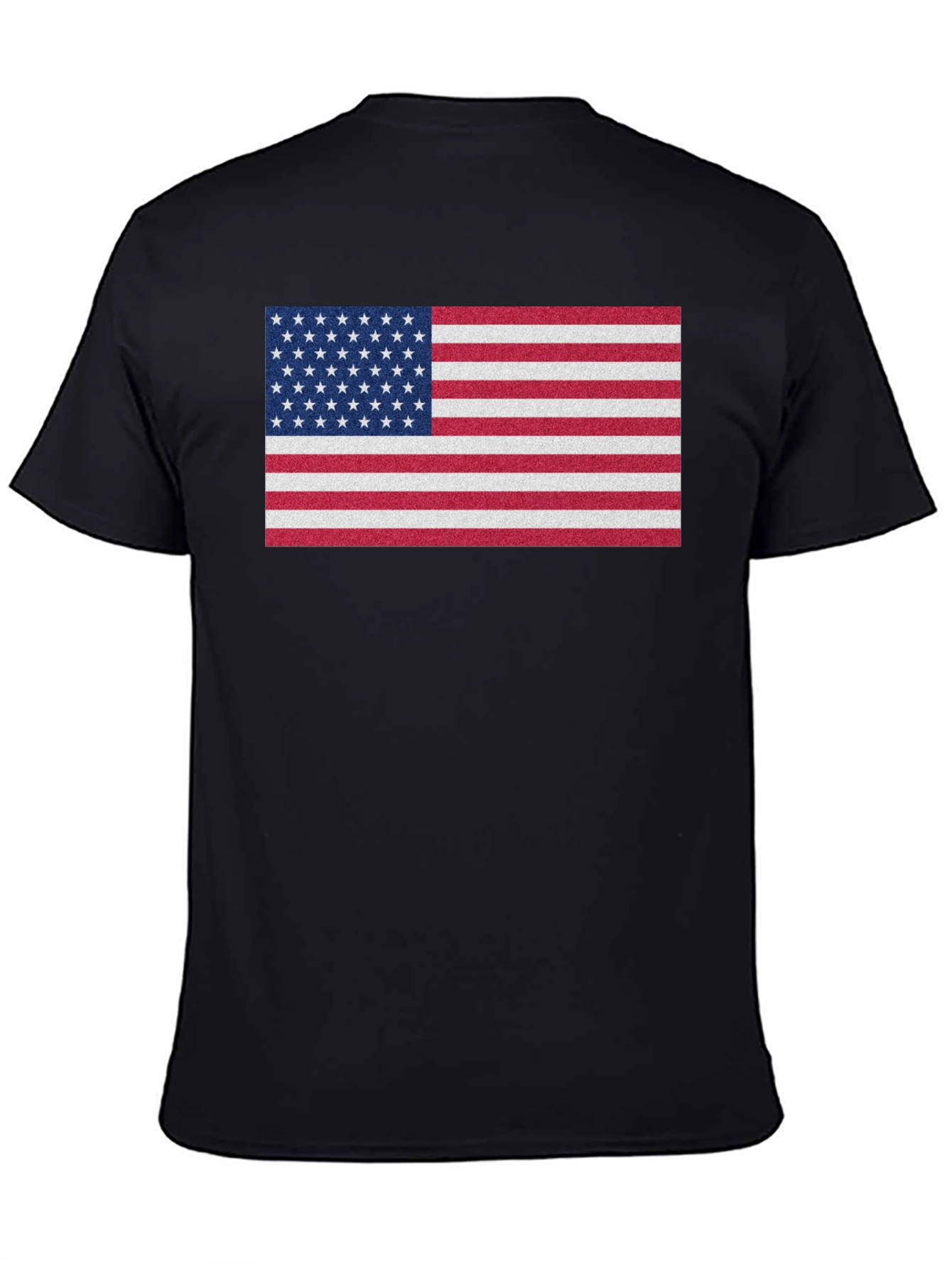 American Flag Graphic Print Crew Neck T-Shirt