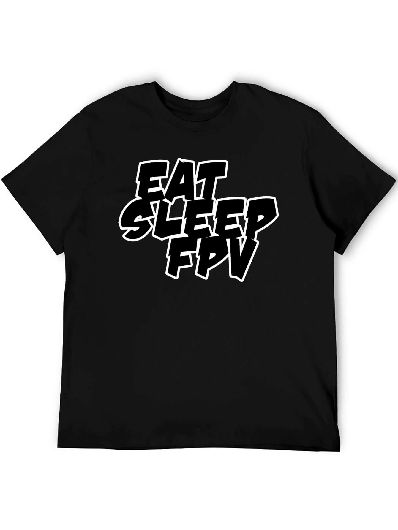 Eat Sleep FPV Black T-Shirt - Drone Racing Tee