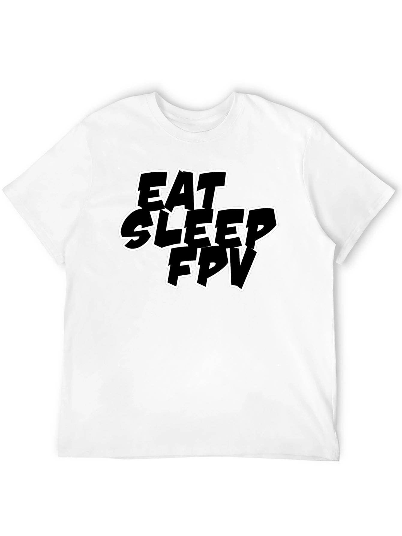 Eat Sleep FPV Black T-Shirt - Drone Racing Tee
