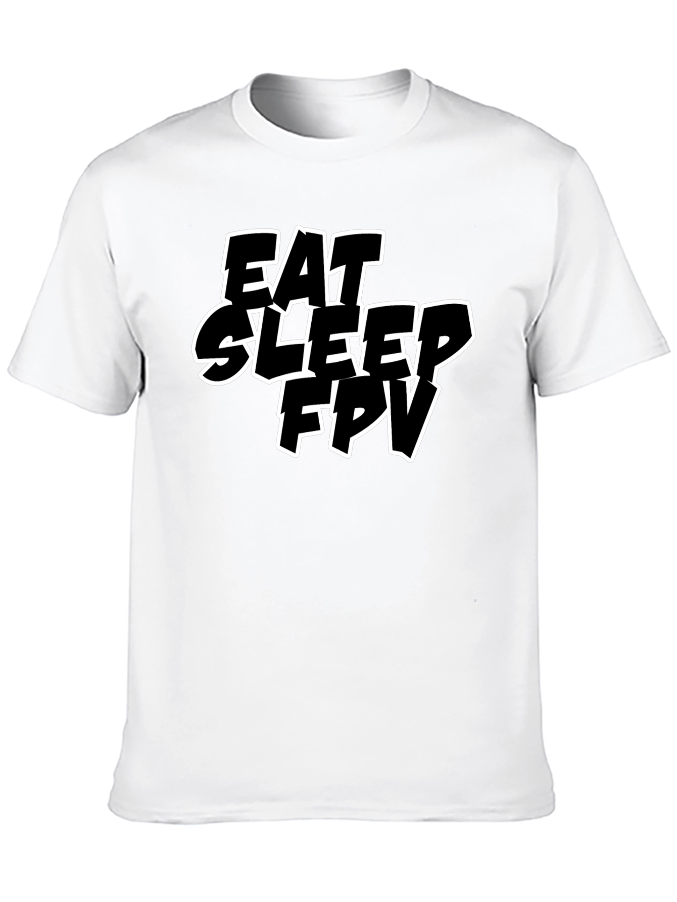 Eat Sleep FPV Black T-Shirt - Drone Racing Tee