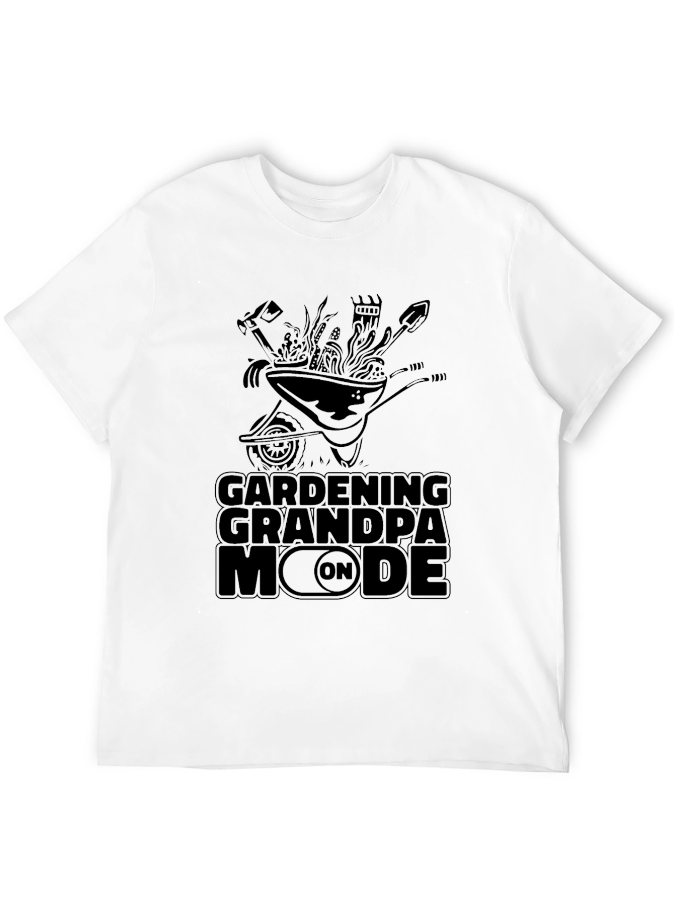 Gardening Grandpa Mode On T-Shirt - Black