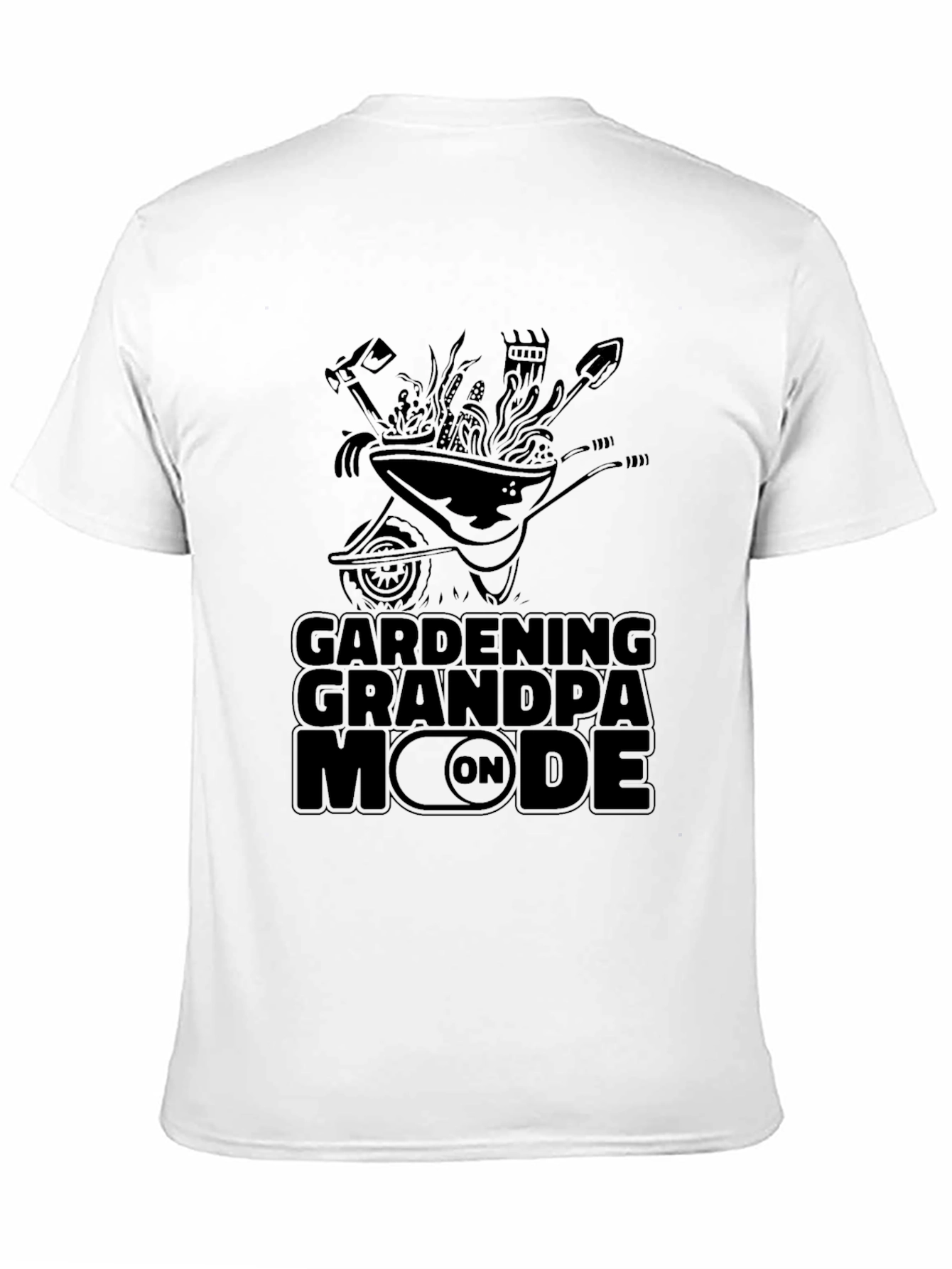 Gardening Grandpa Mode On T-Shirt - Black