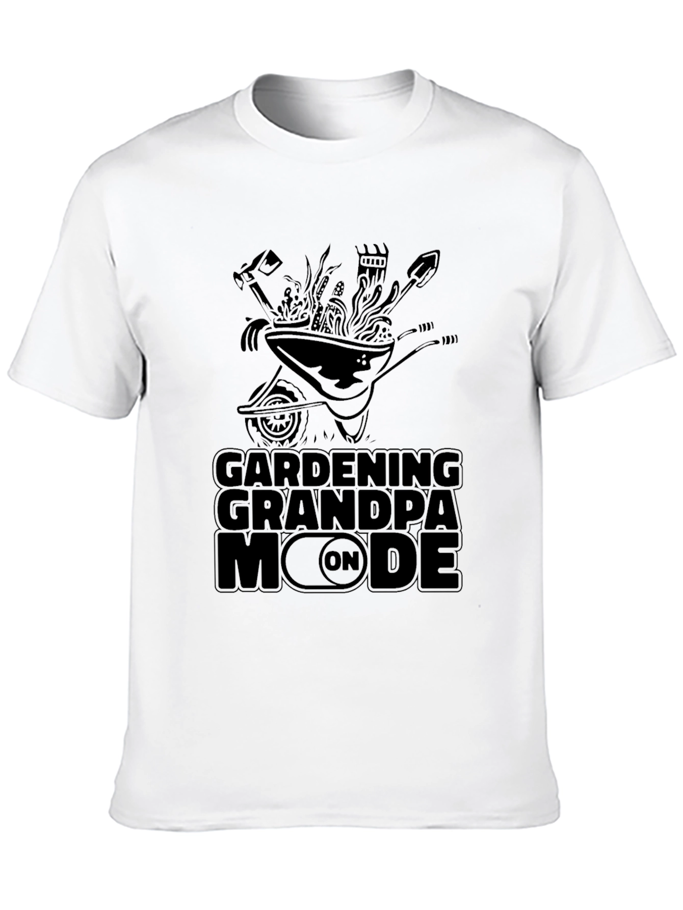 Gardening Grandpa Mode On T-Shirt - Black