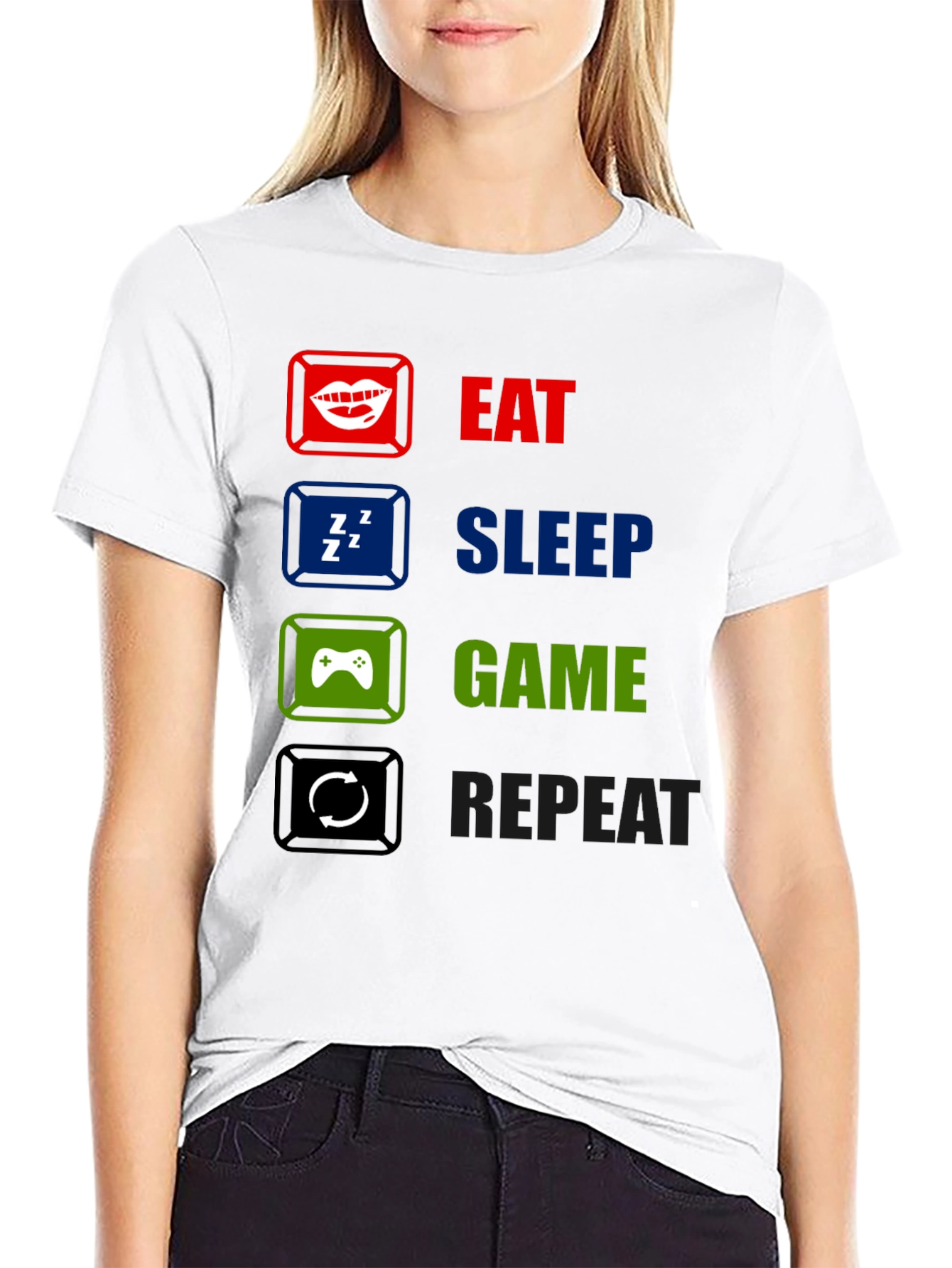 Eat Sleep Game Repeat Gamer T-Shirt
