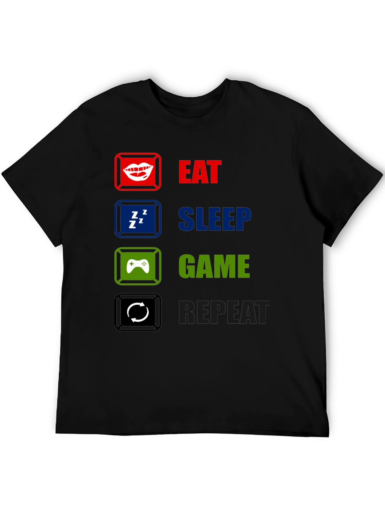 Eat Sleep Game Repeat Gamer T-Shirt