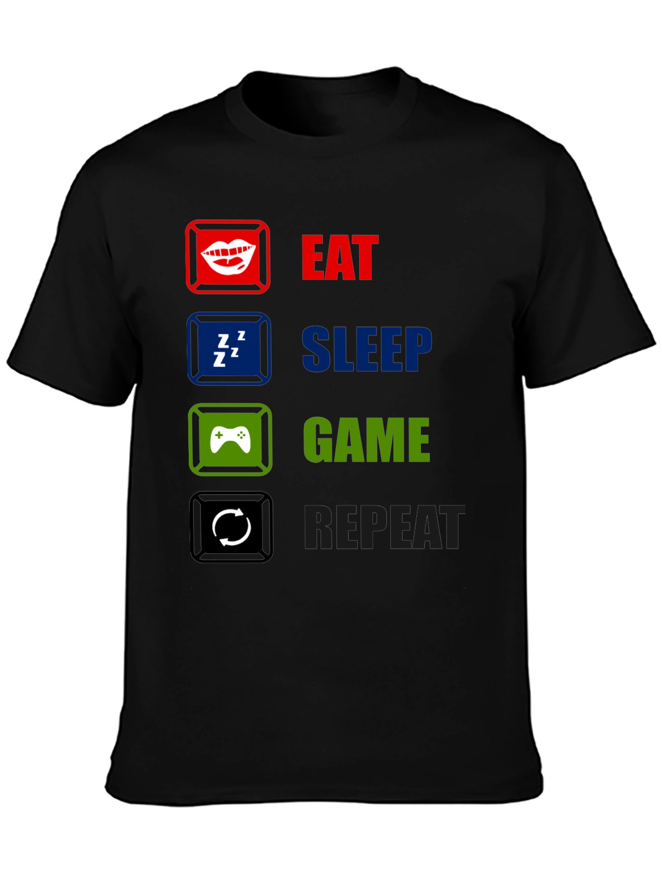 Eat Sleep Game Repeat Gamer T-Shirt