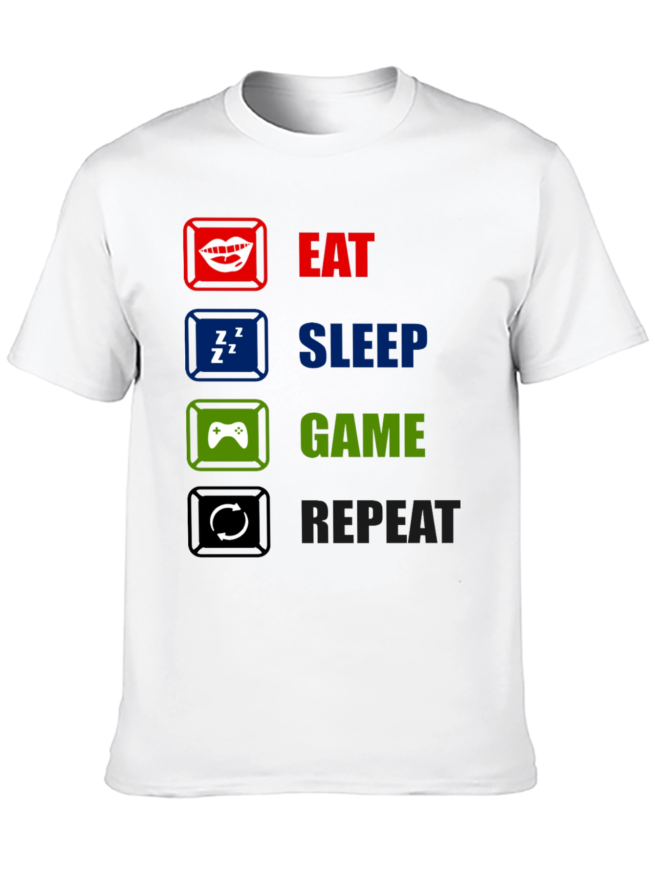 Eat Sleep Game Repeat Gamer T-Shirt
