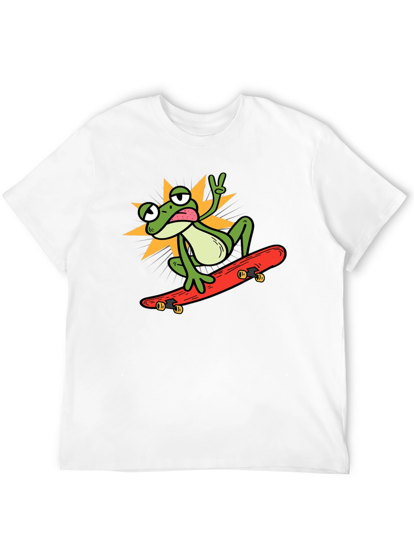 Cool Frog Skateboarder Graphic Tee