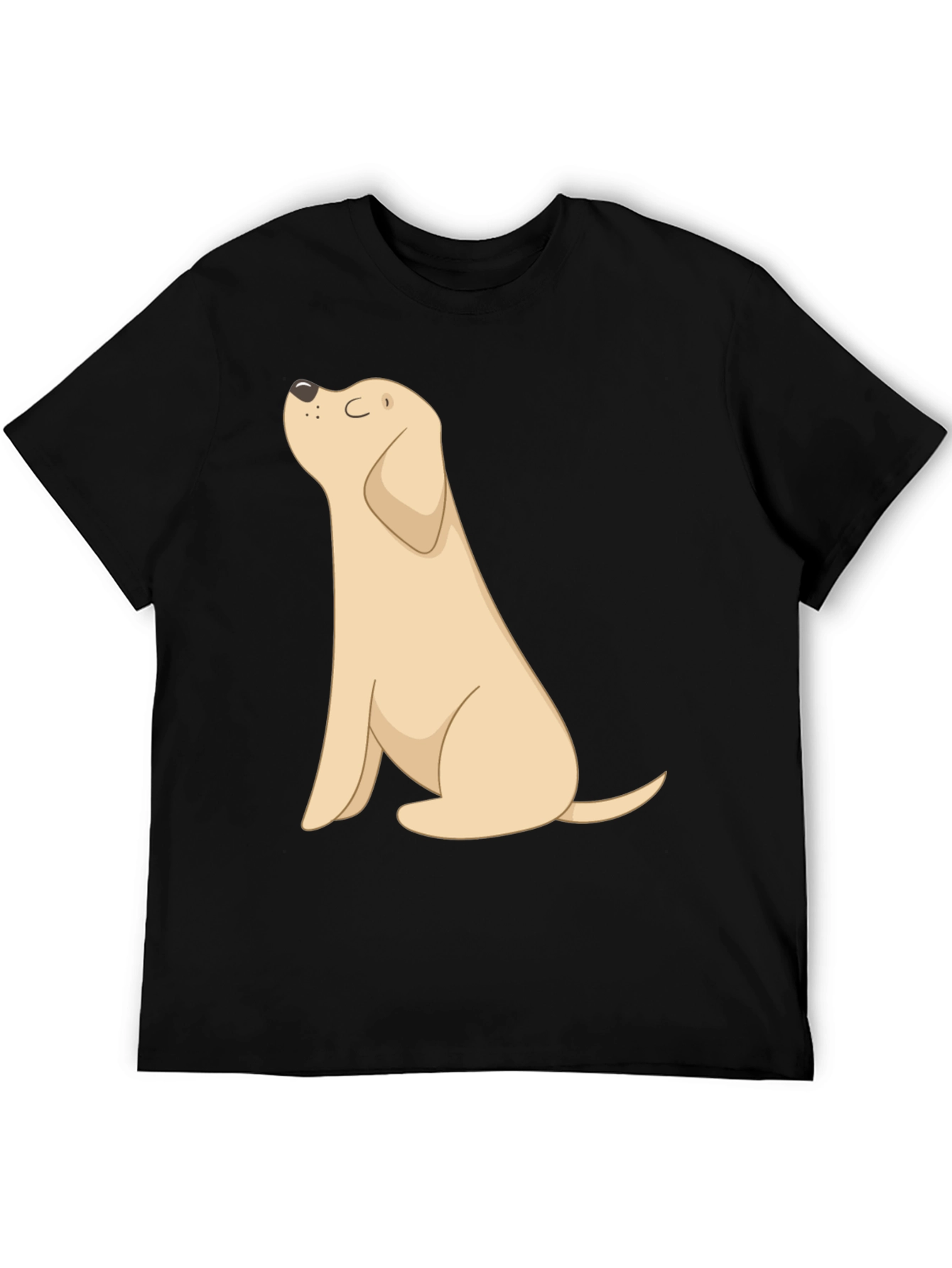 Dog Graphic Tee - Black Casual T-Shirt