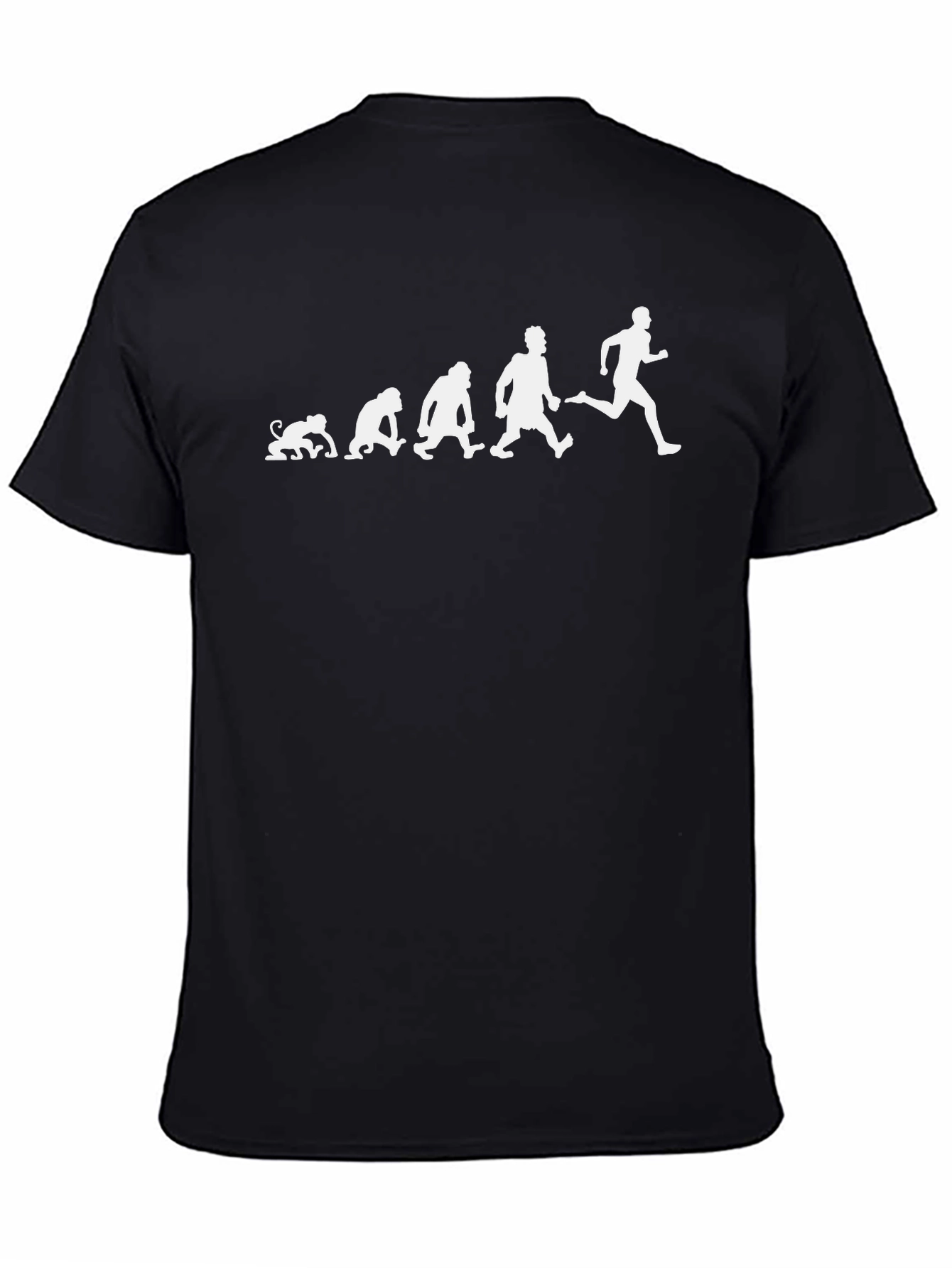Evolution of a Runner T-Shirt - Black Cotton Tee