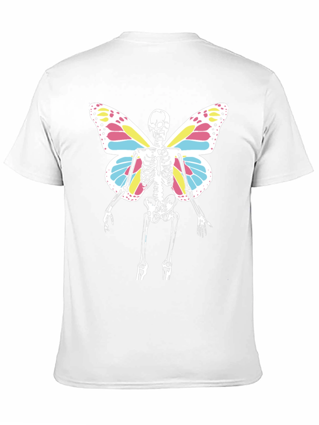 Skeleton Butterfly Wings T-Shirt - Black Tee