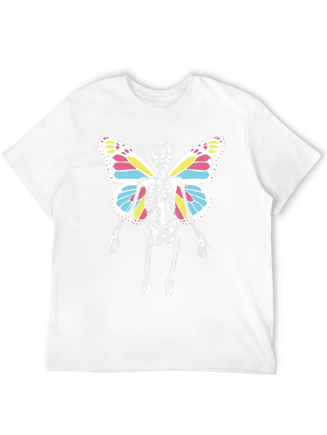 Skeleton Butterfly Wings T-Shirt - Black Tee