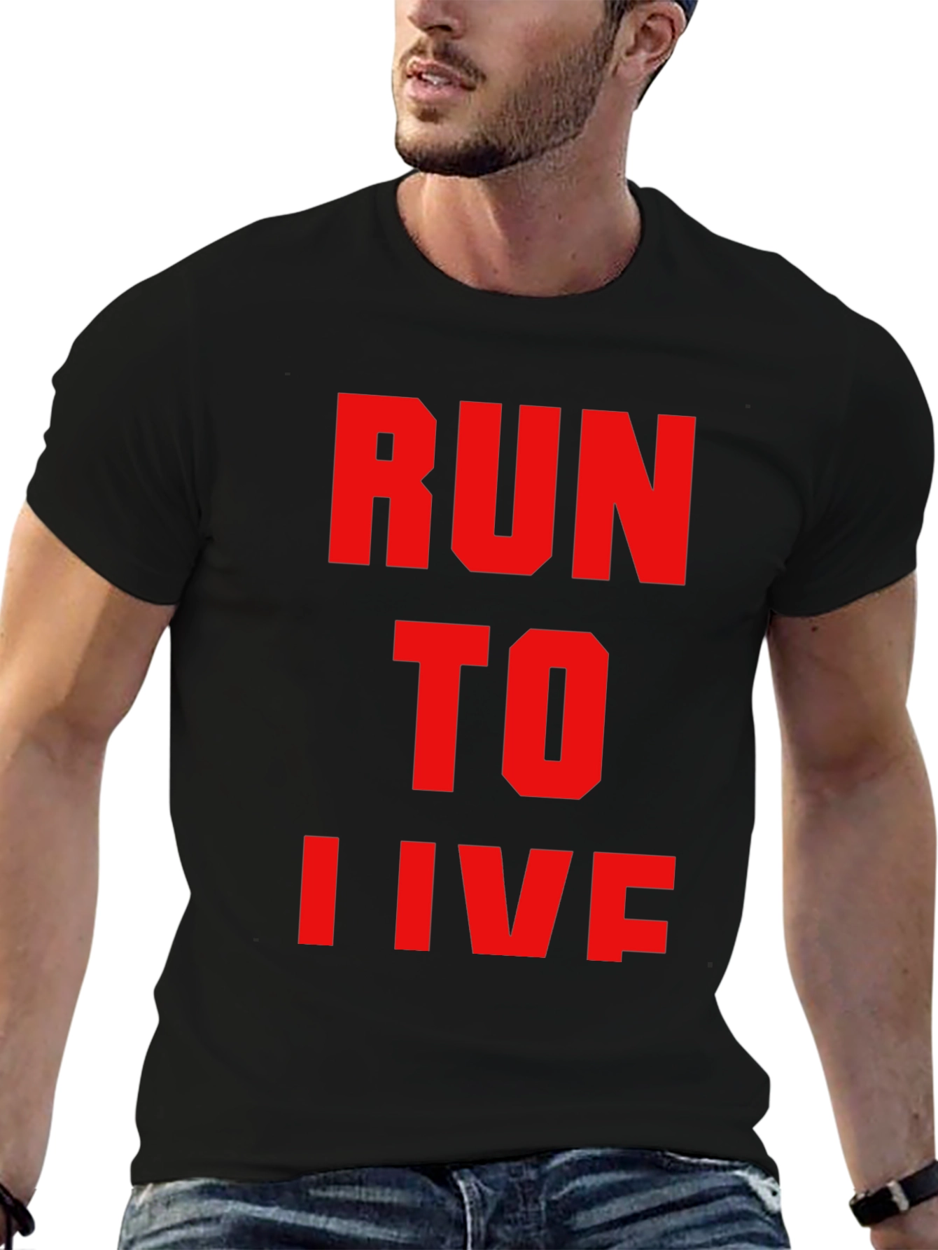 Run To Live Graphic T-Shirt - Black