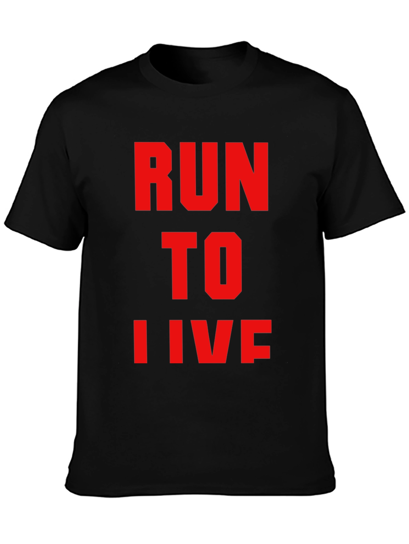 Run To Live Graphic T-Shirt - Black