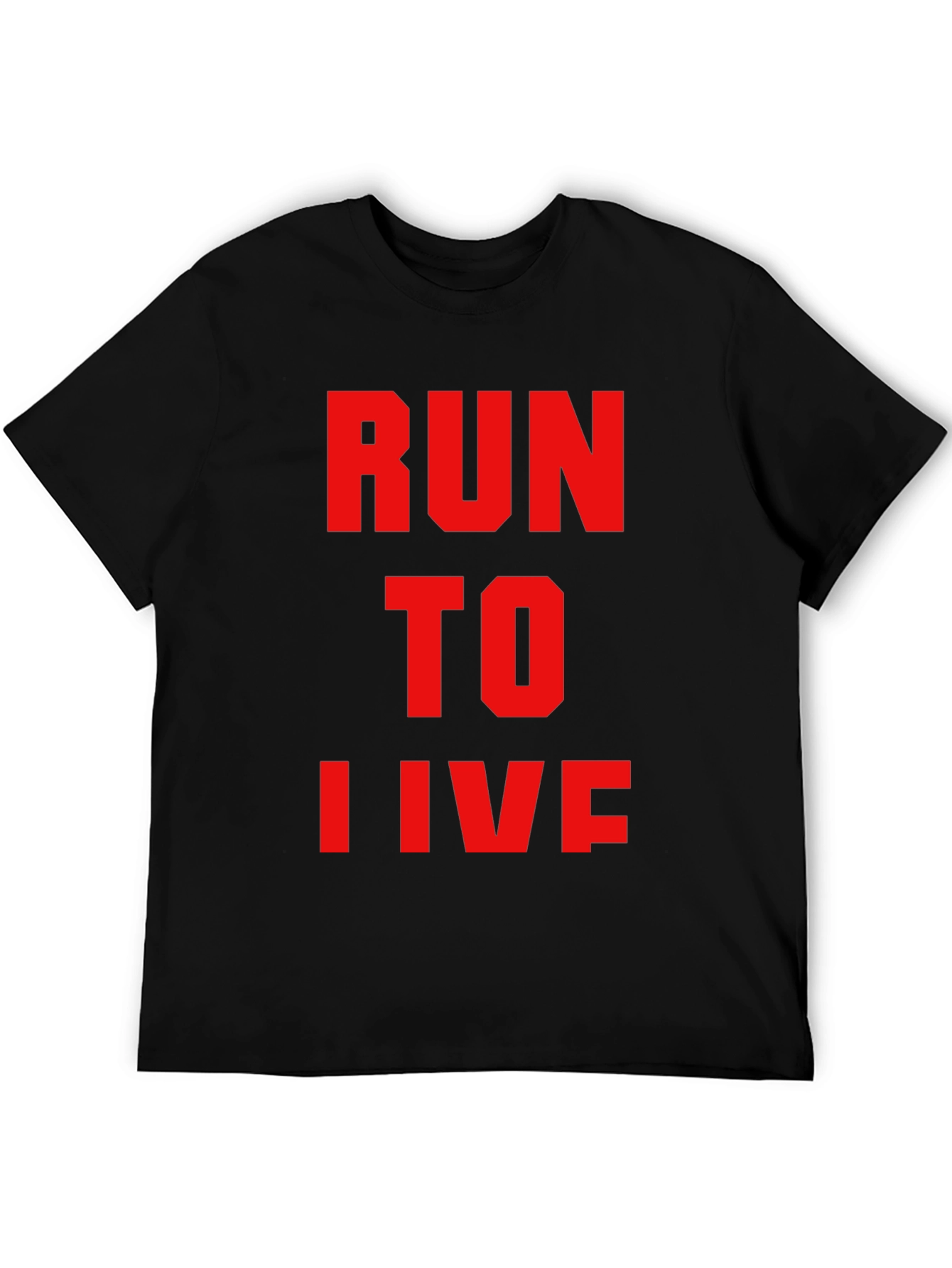 Run To Live Graphic T-Shirt - Black