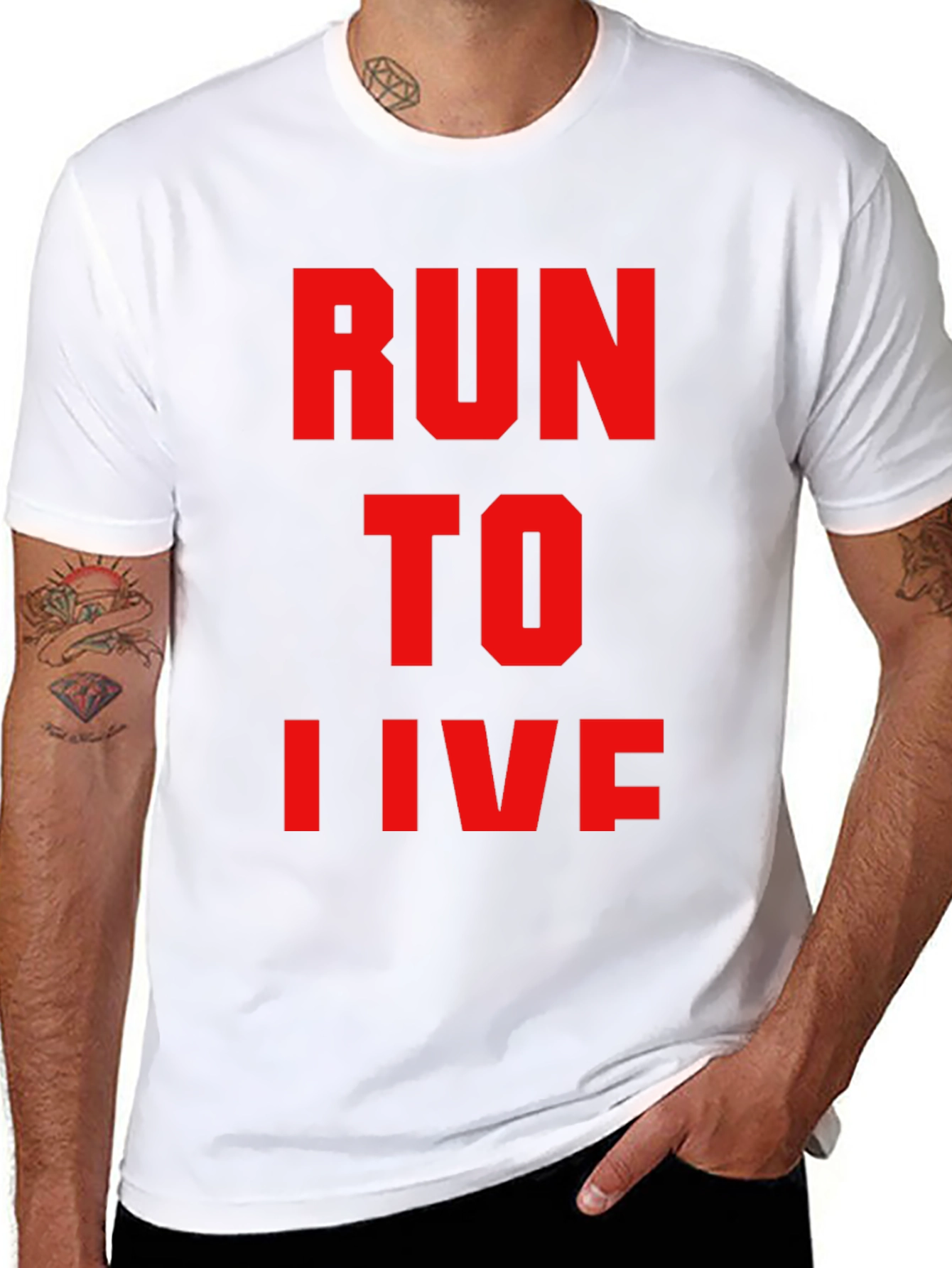 Run To Live Graphic T-Shirt - Black