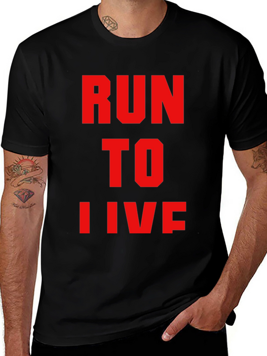Run To Live Graphic T-Shirt - Black