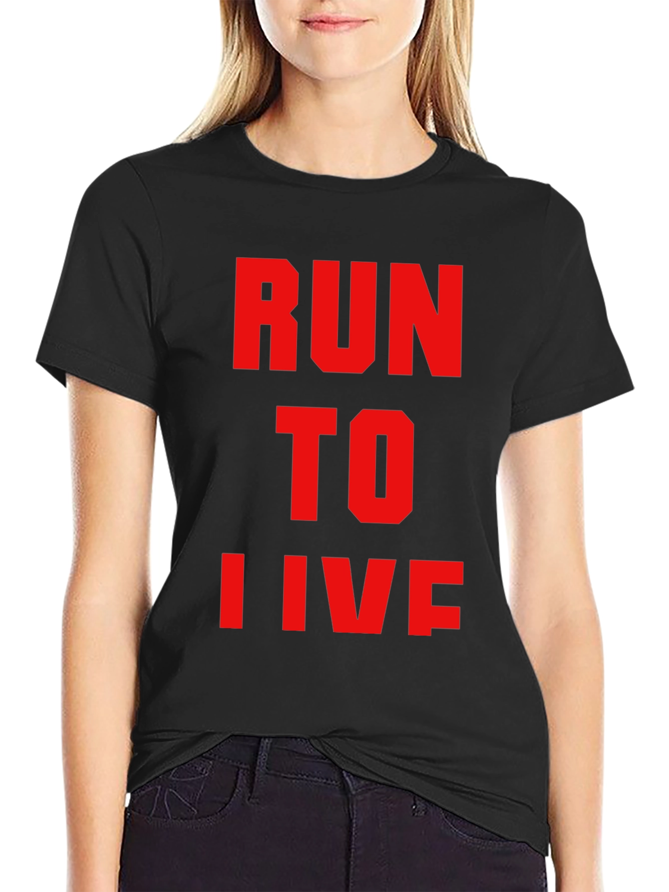 Run To Live Graphic T-Shirt - Black