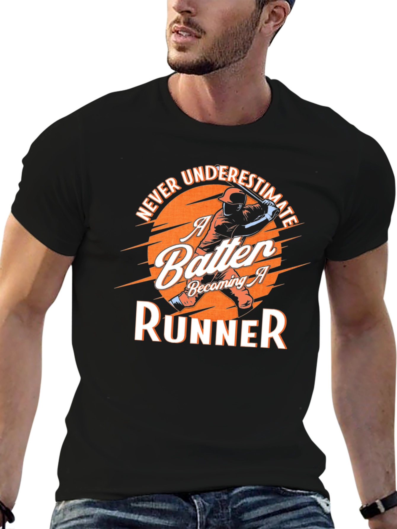 Batter to Runner Baseball Graphic T-Shirt