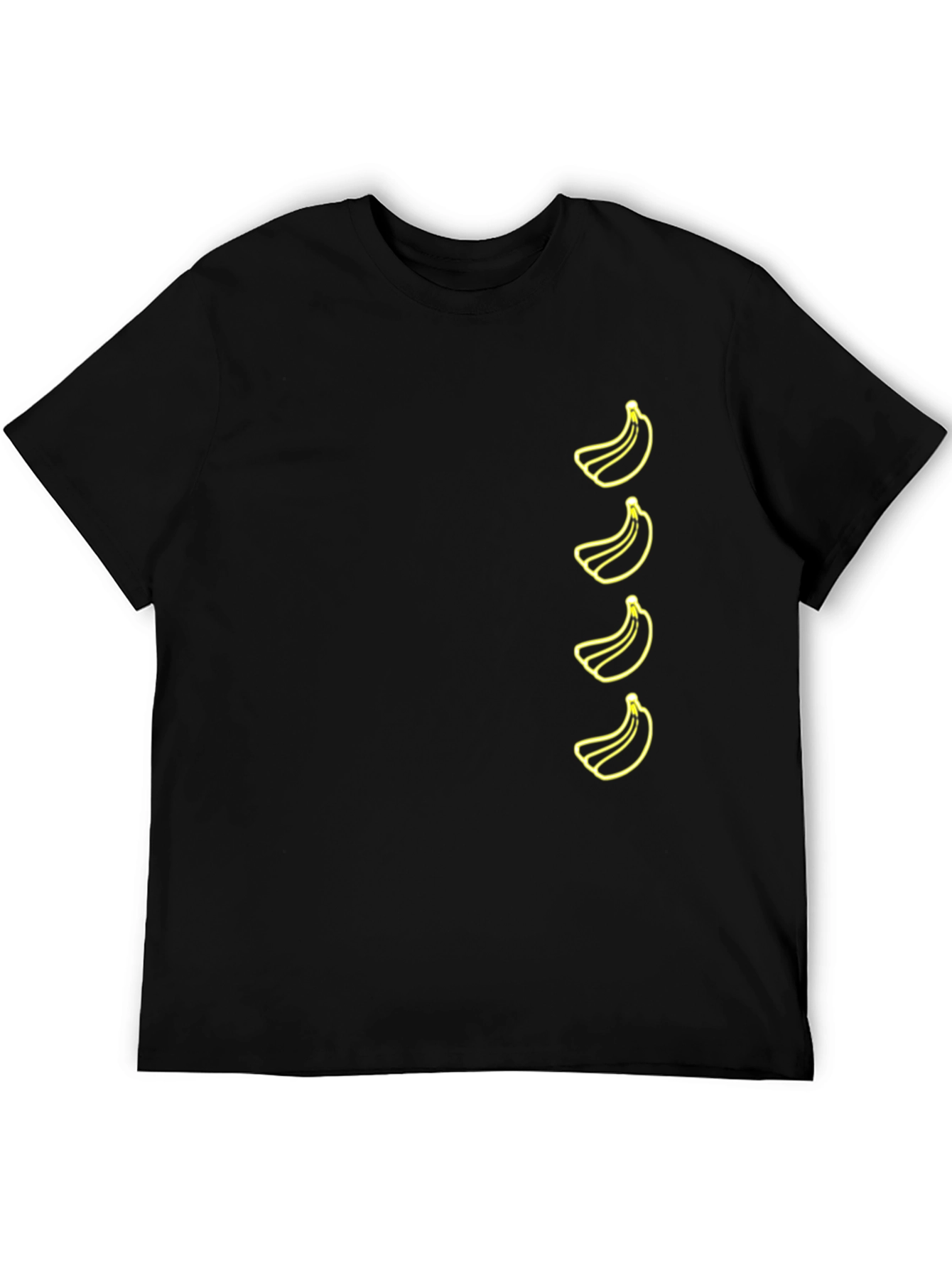 Banana Pattern T-Shirt - Black Fun & Stylish