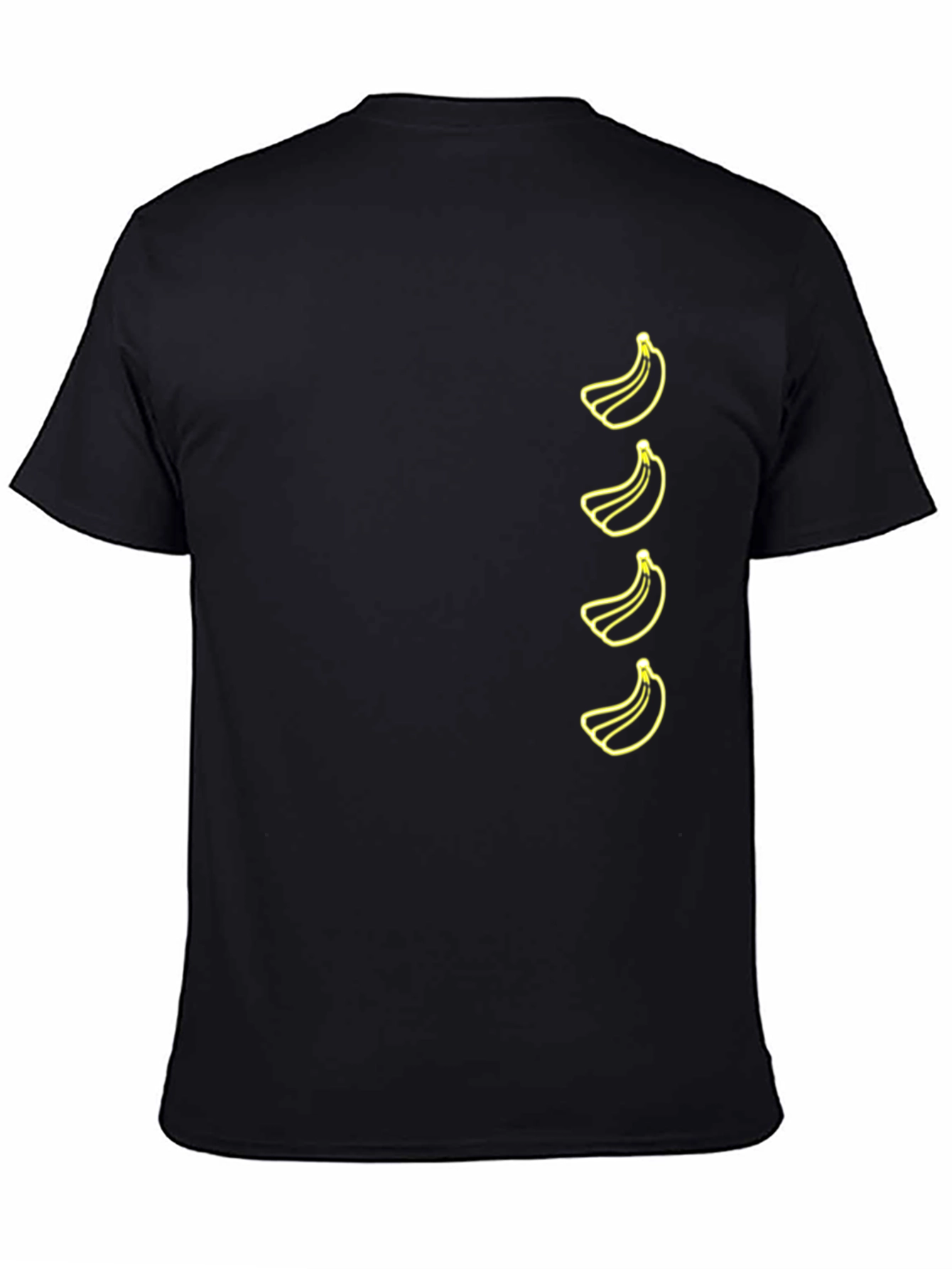 Banana Pattern T-Shirt - Black Fun & Stylish