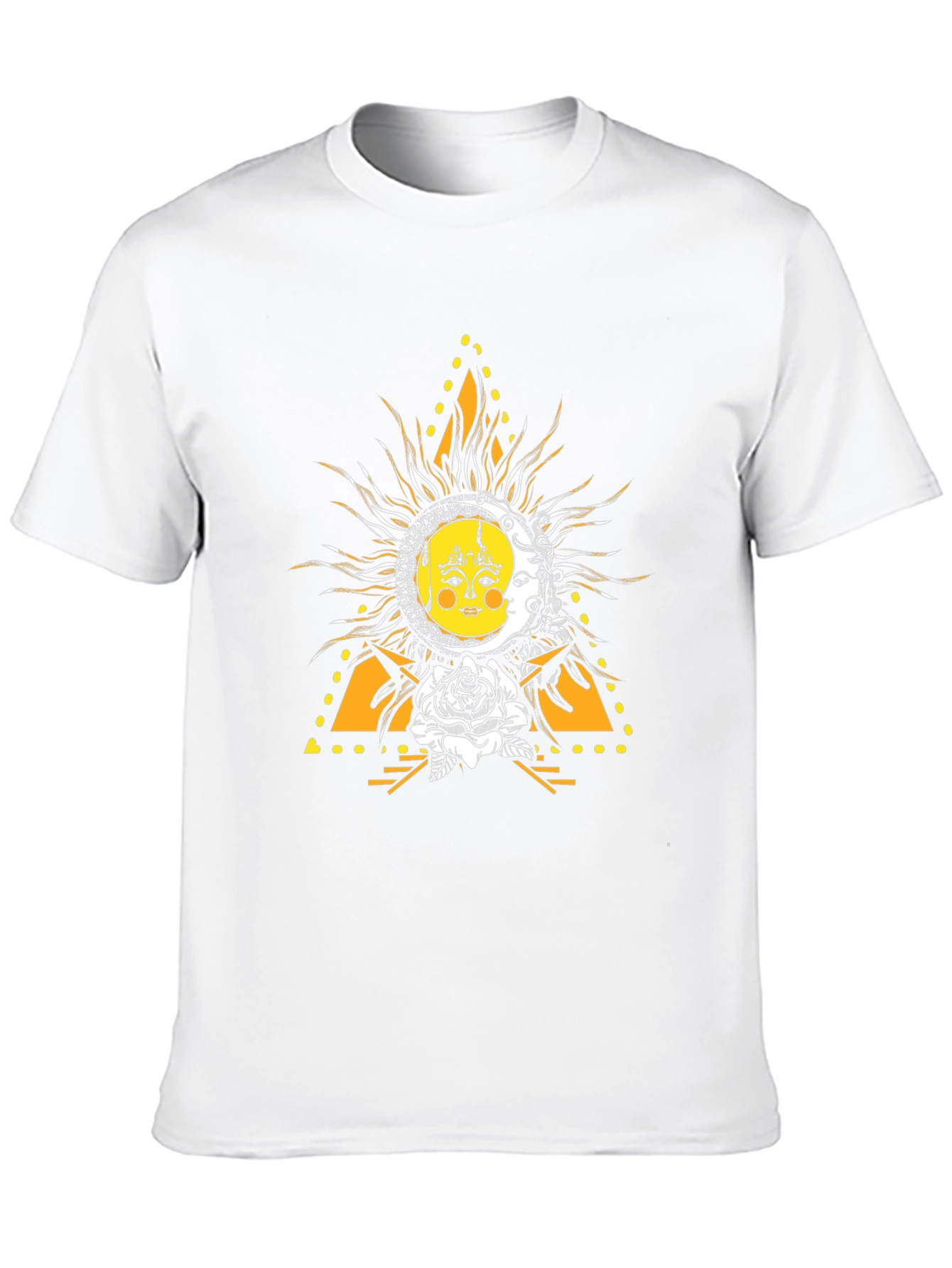 Celestial Sun and Moon Graphic T-Shirt