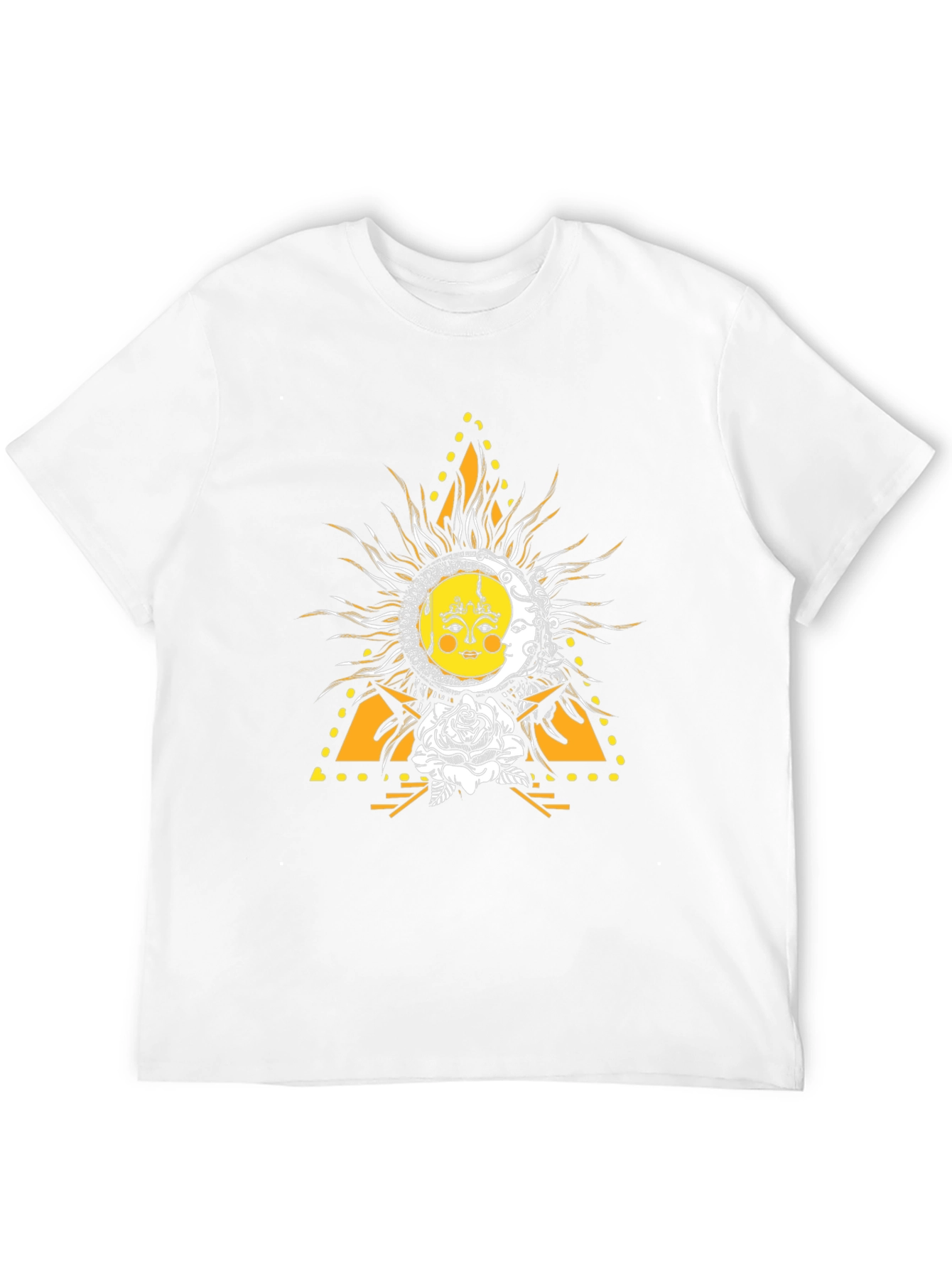 Celestial Sun and Moon Graphic T-Shirt