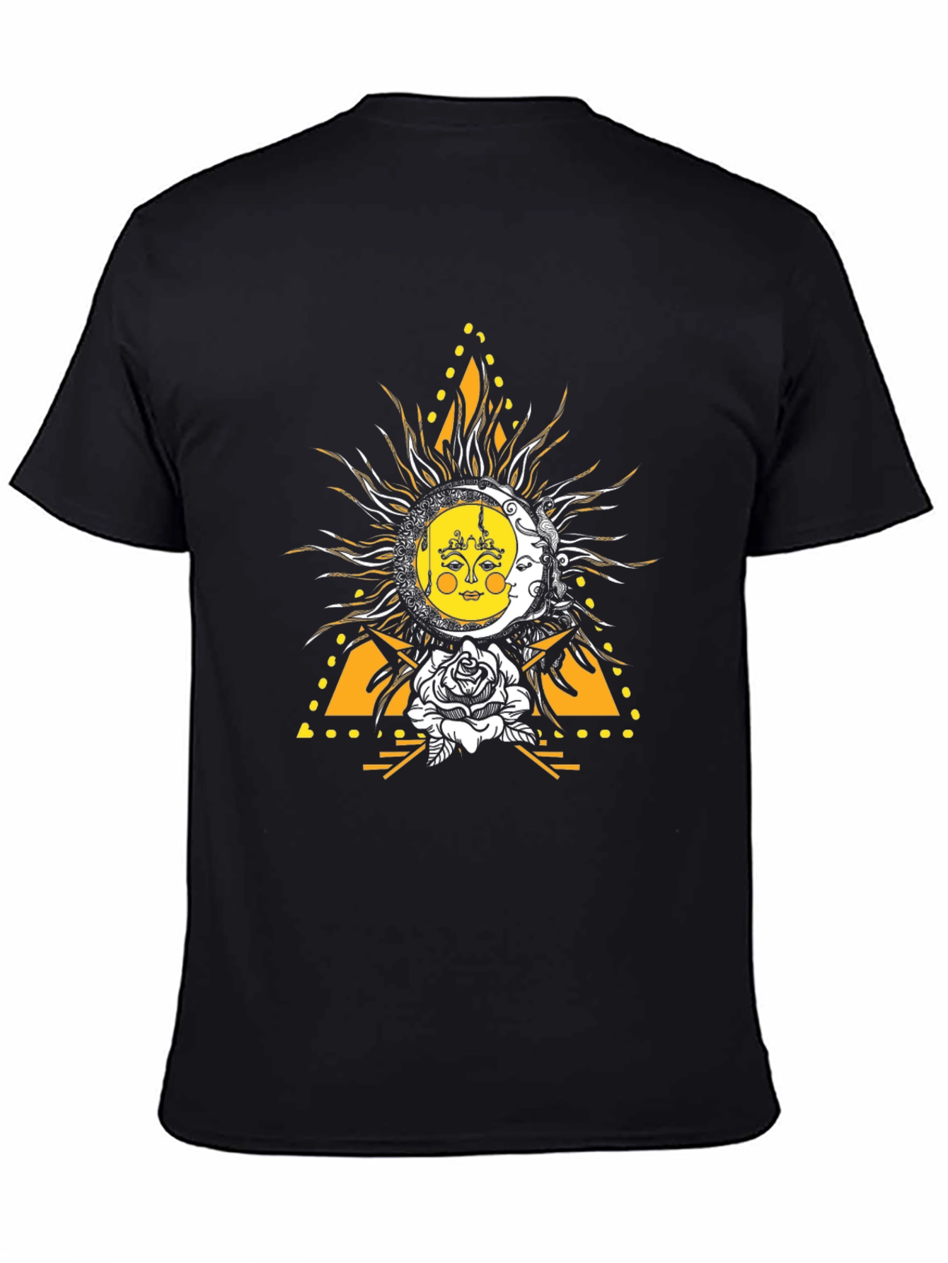 Celestial Sun and Moon Graphic T-Shirt