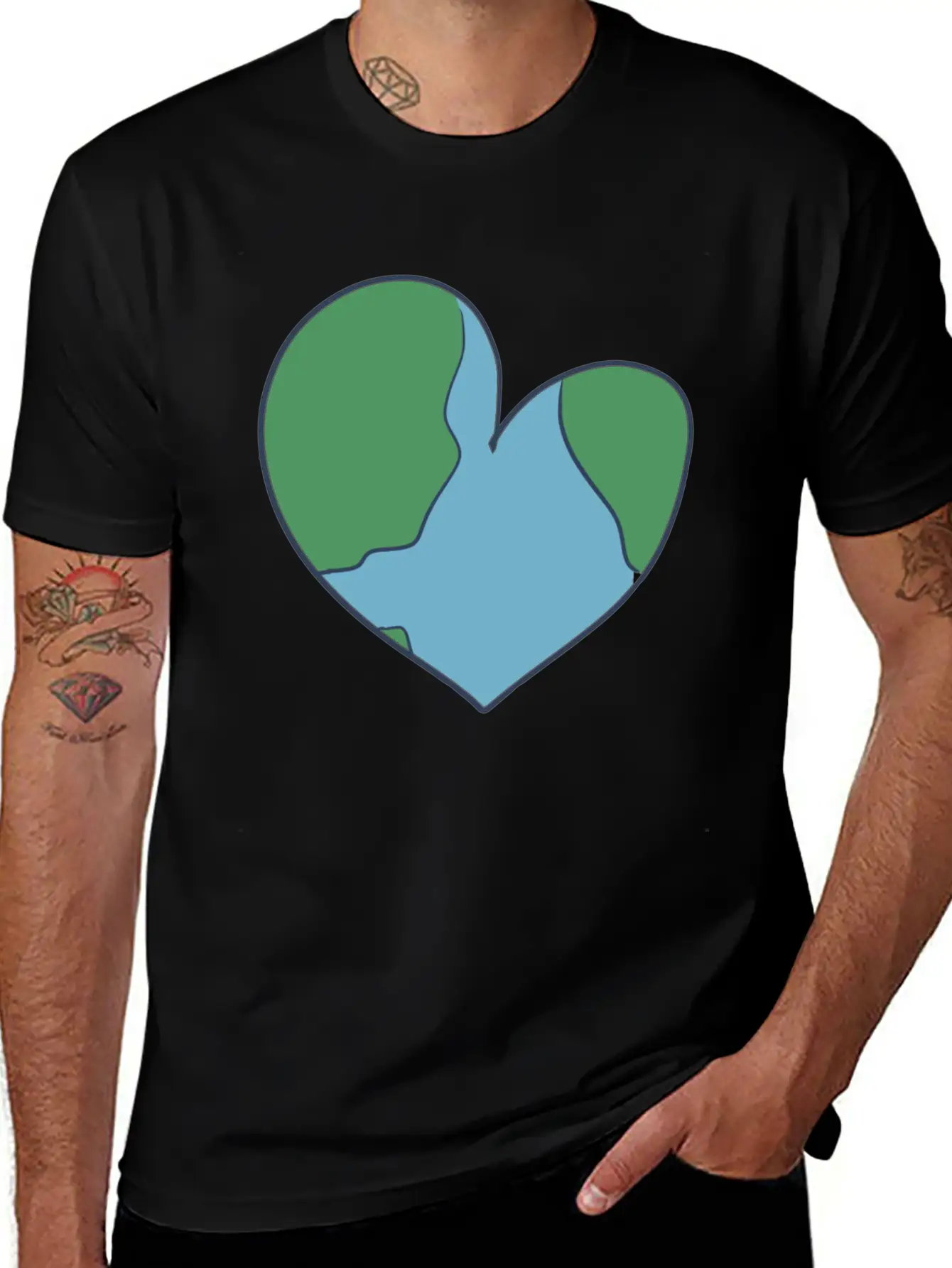 Earth Heart Climate Change Unisex Casual T-Shirt – Clean Design For Daily Comfort
