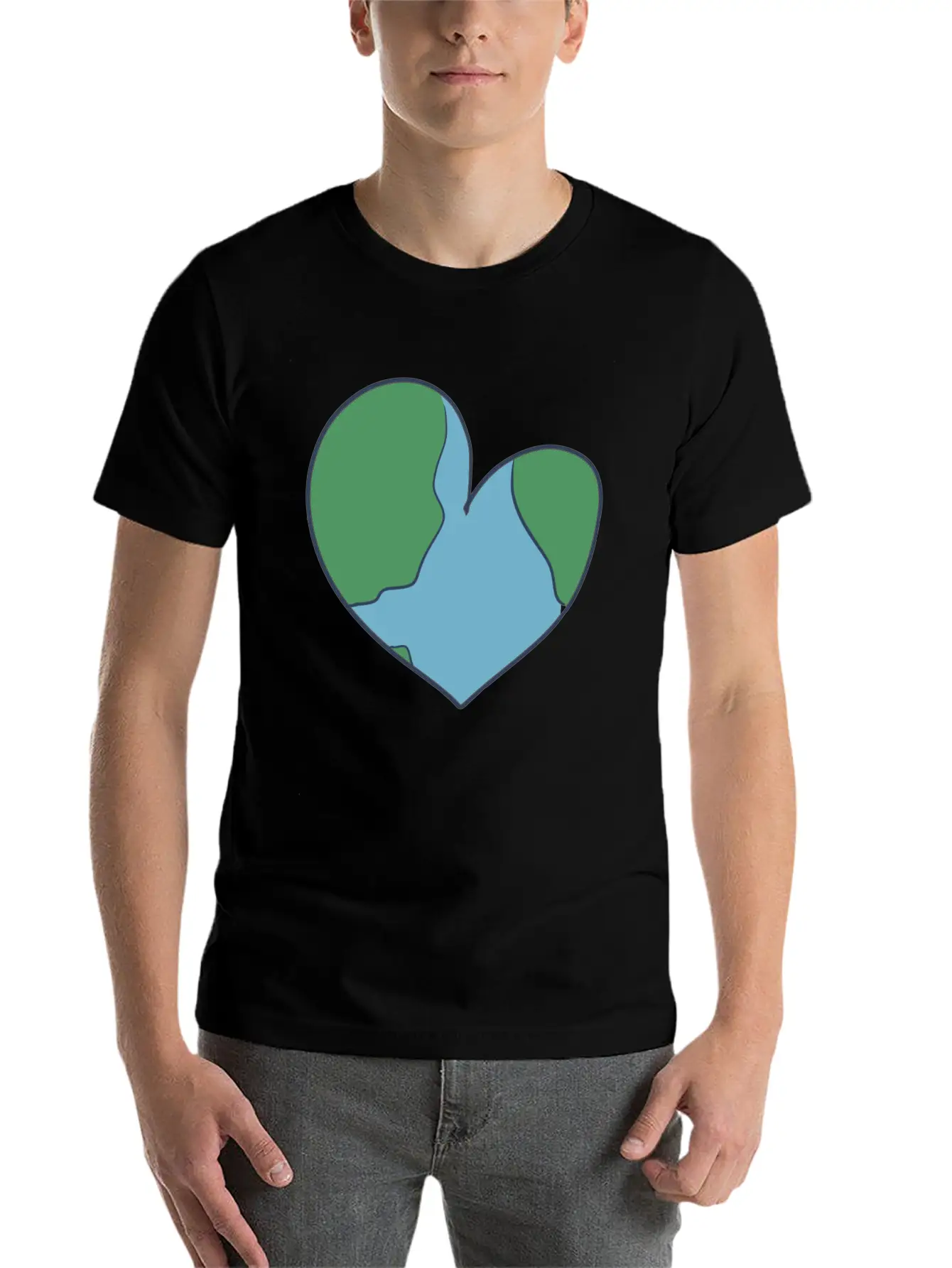 Earth Heart Climate Change Unisex Casual T-Shirt – Clean Design For Daily Comfort