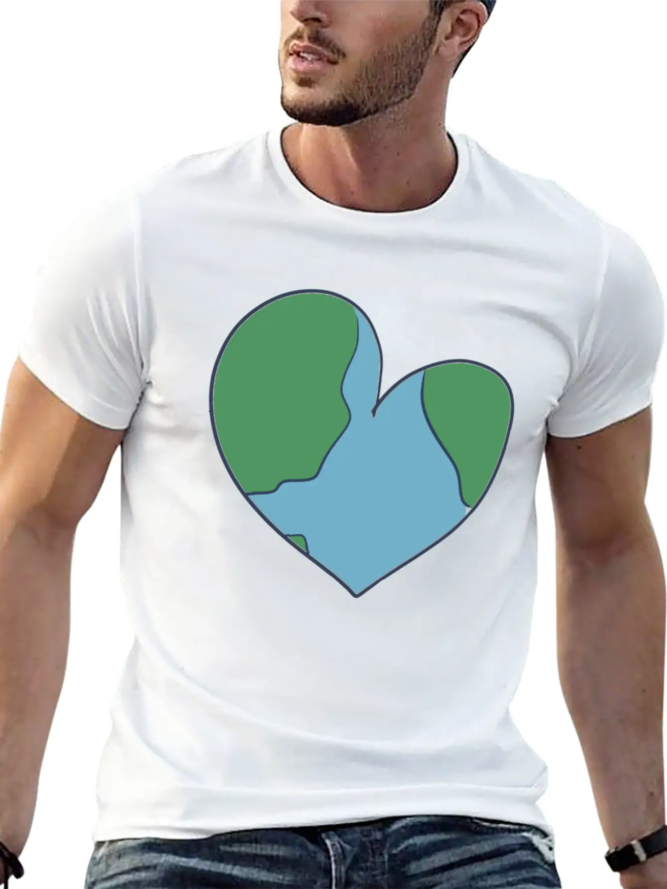 Earth Heart Climate Change Unisex Casual T-Shirt – Clean Design For Daily Comfort