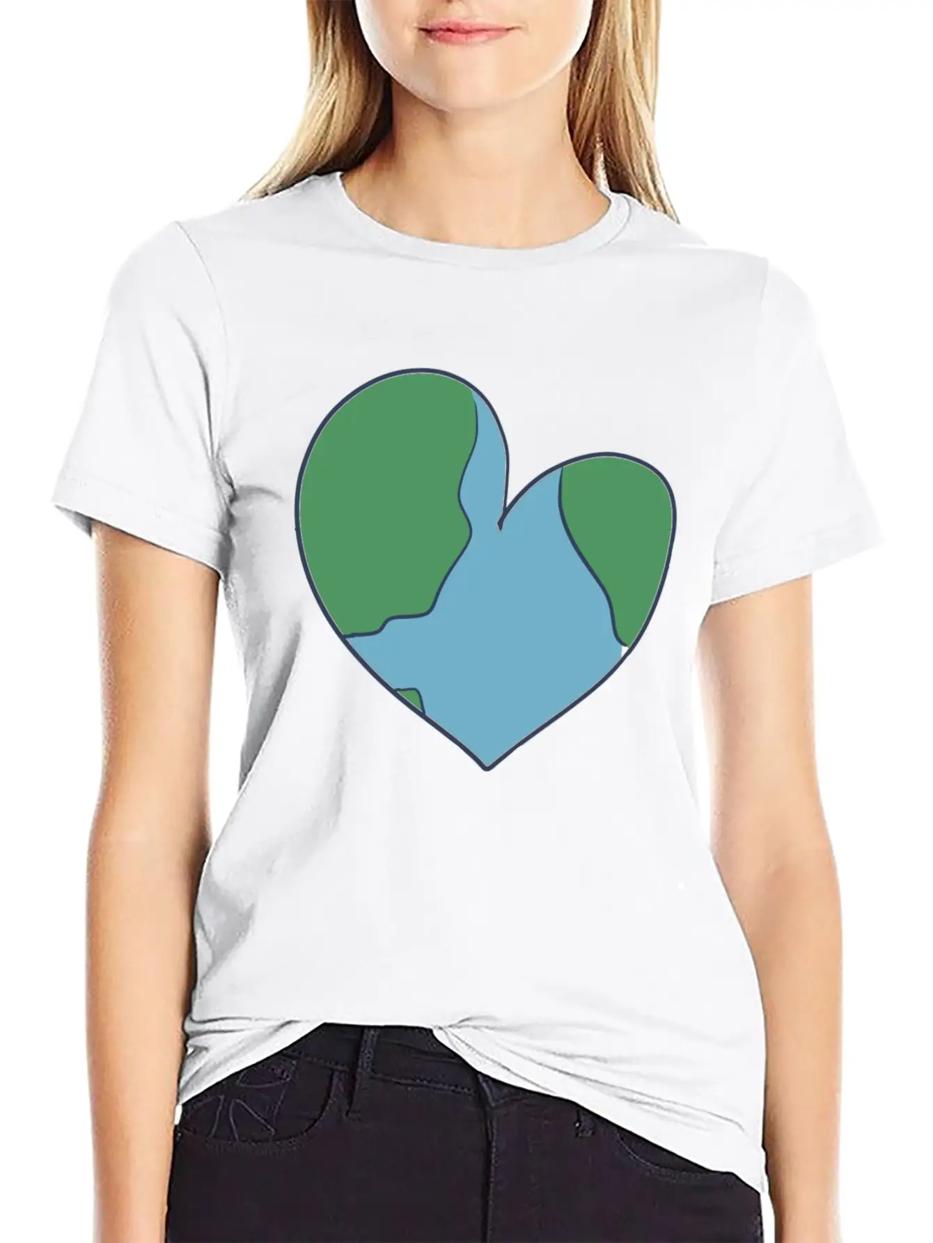 Earth Heart Climate Change Unisex Casual T-Shirt – Clean Design For Daily Comfort
